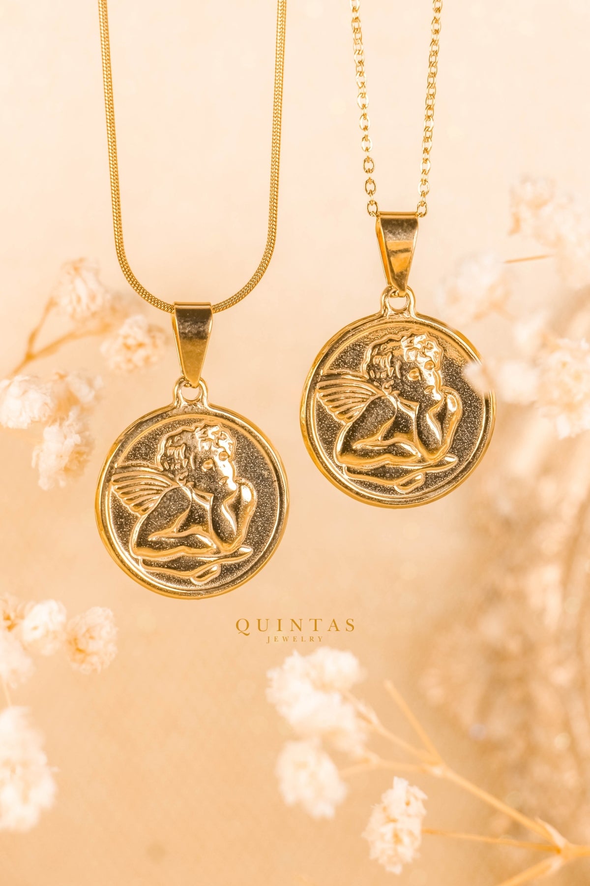 Guardian Angel Medallion Necklace