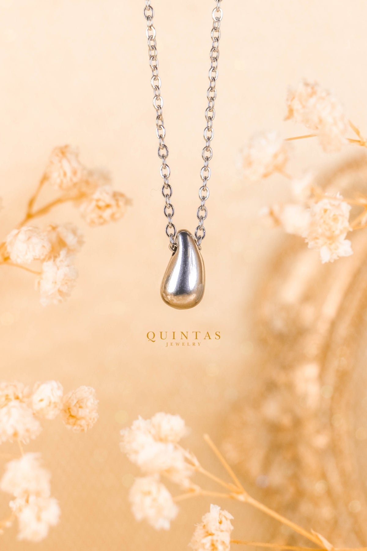 Silver Teardrop Necklace