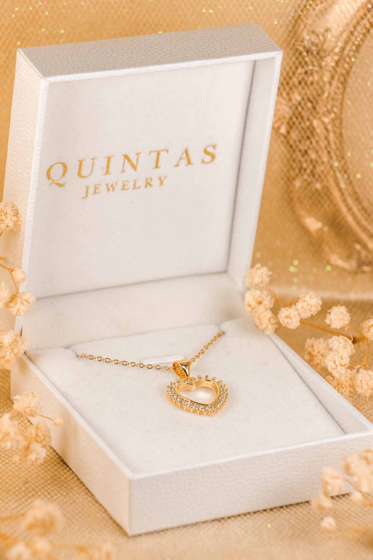 Diana Heart Crystals Necklace
