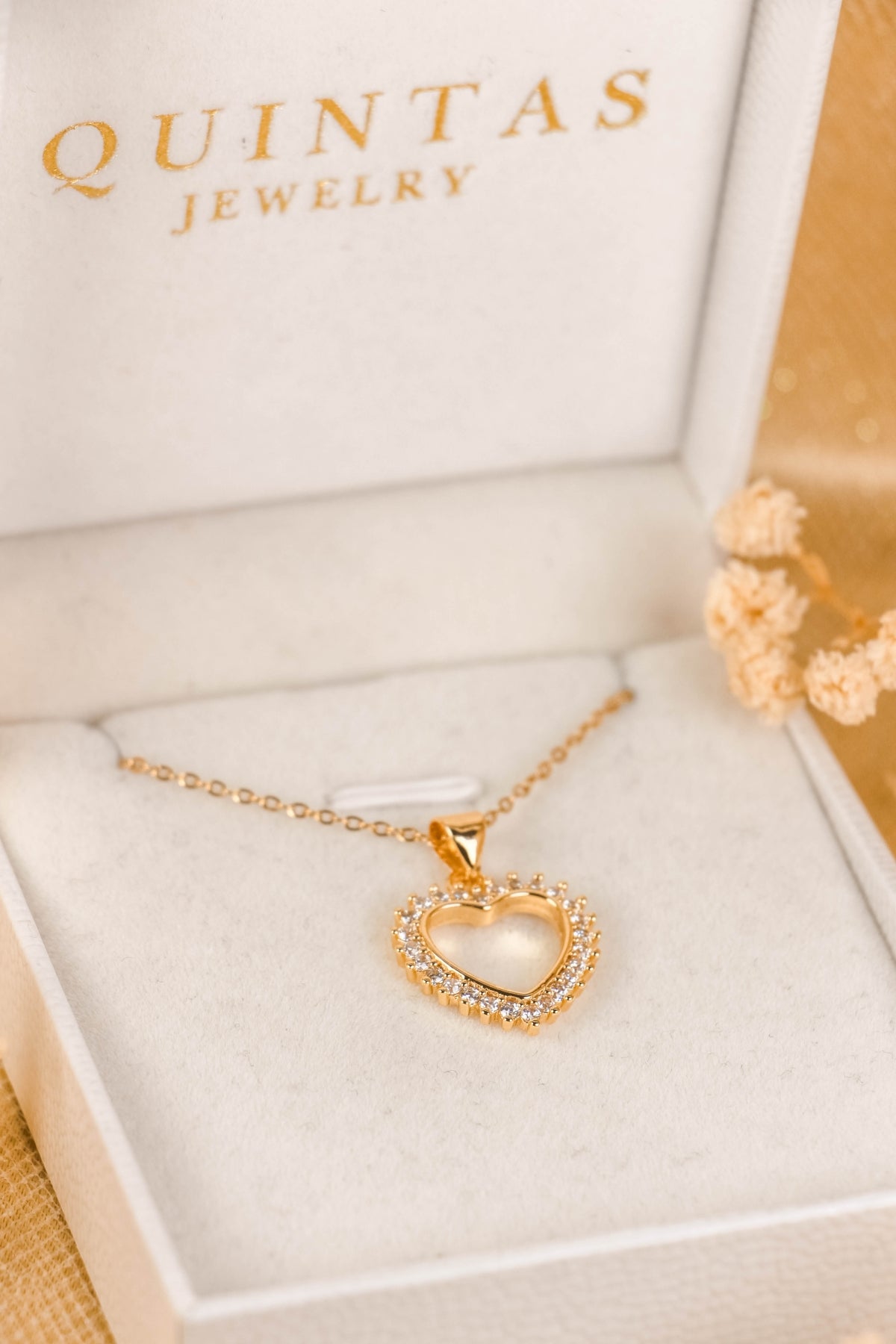 Diana Heart Crystals Necklace