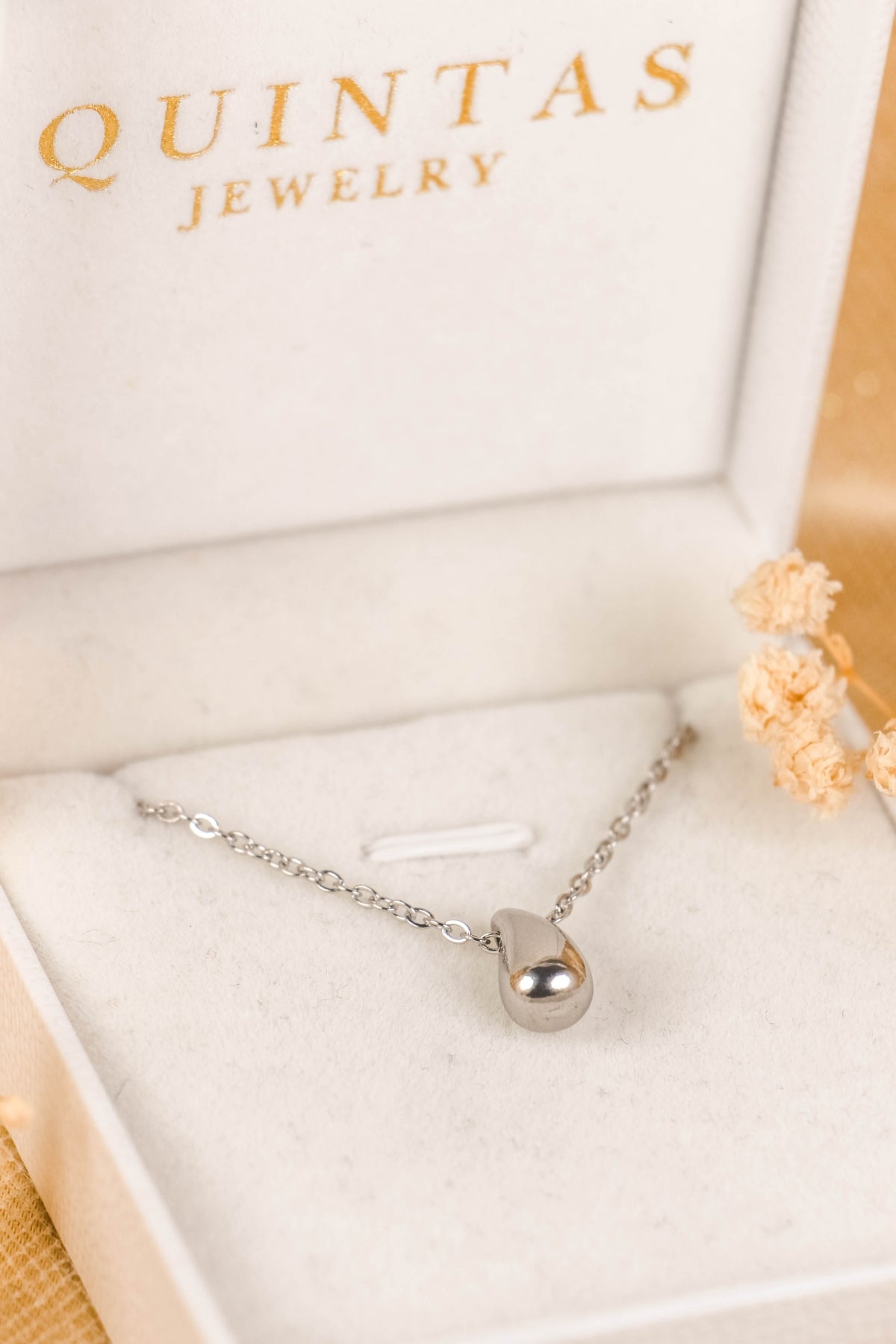 Silver Teardrop Necklace