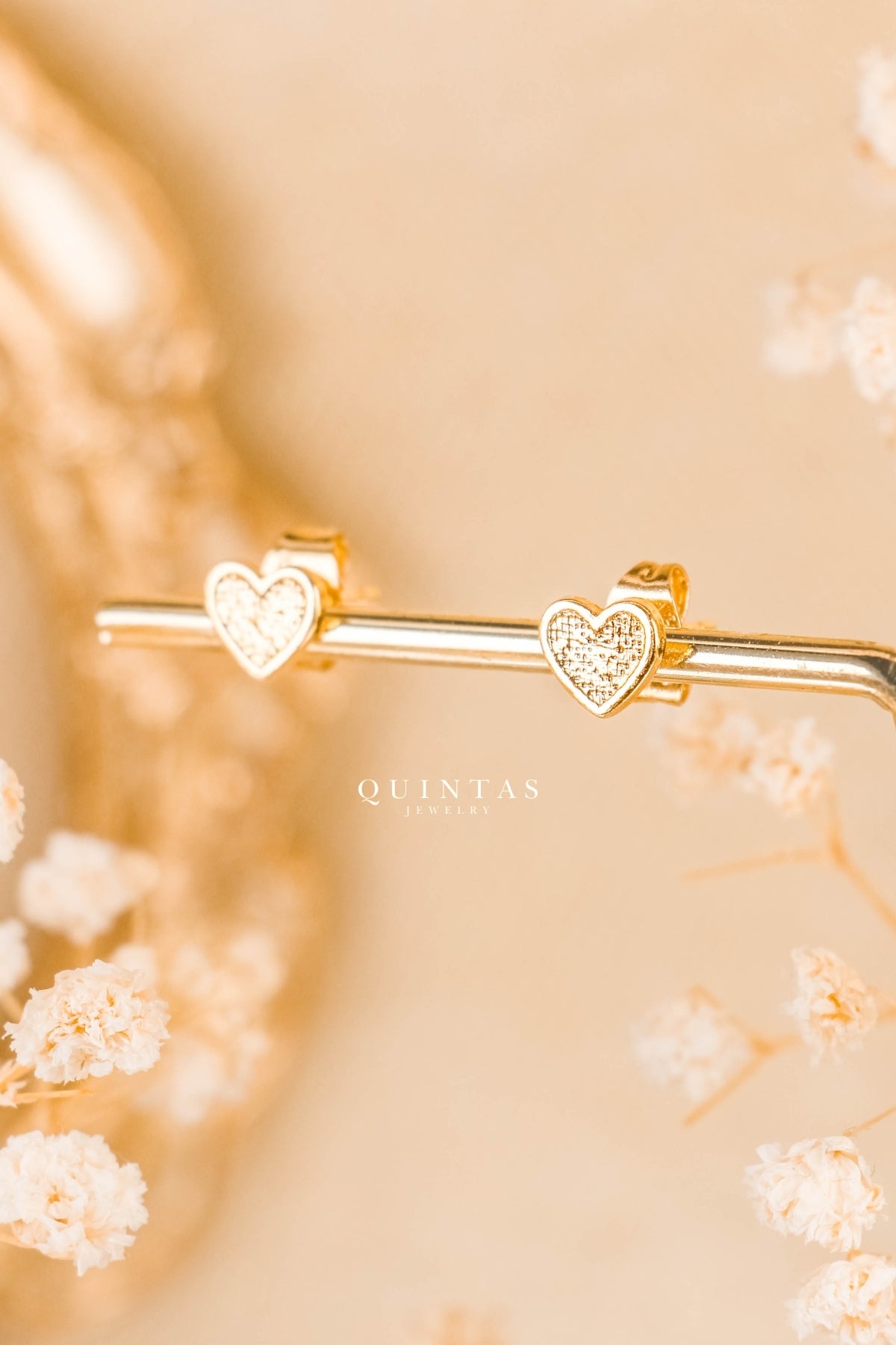 Carmina Heart Stud Earrings