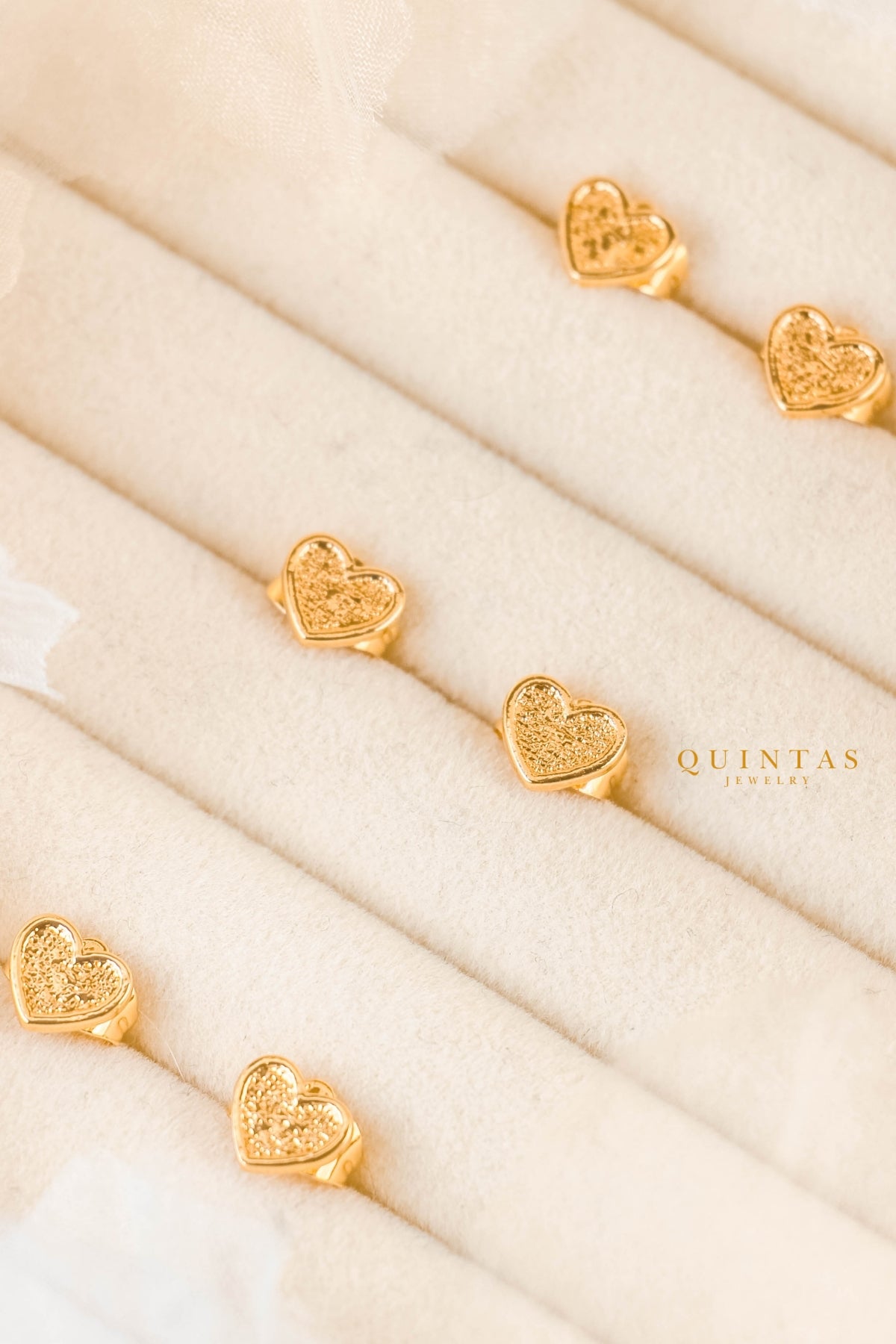 Carmina Heart Stud Earrings