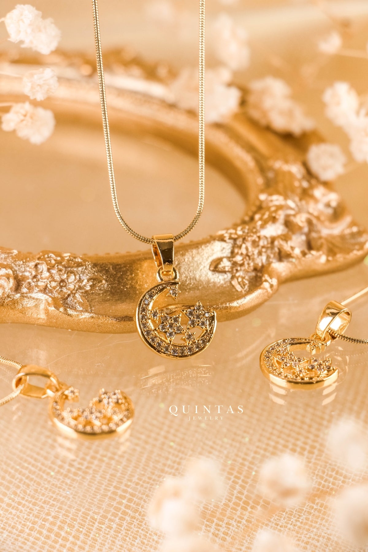 Selena Moon And Star Necklace