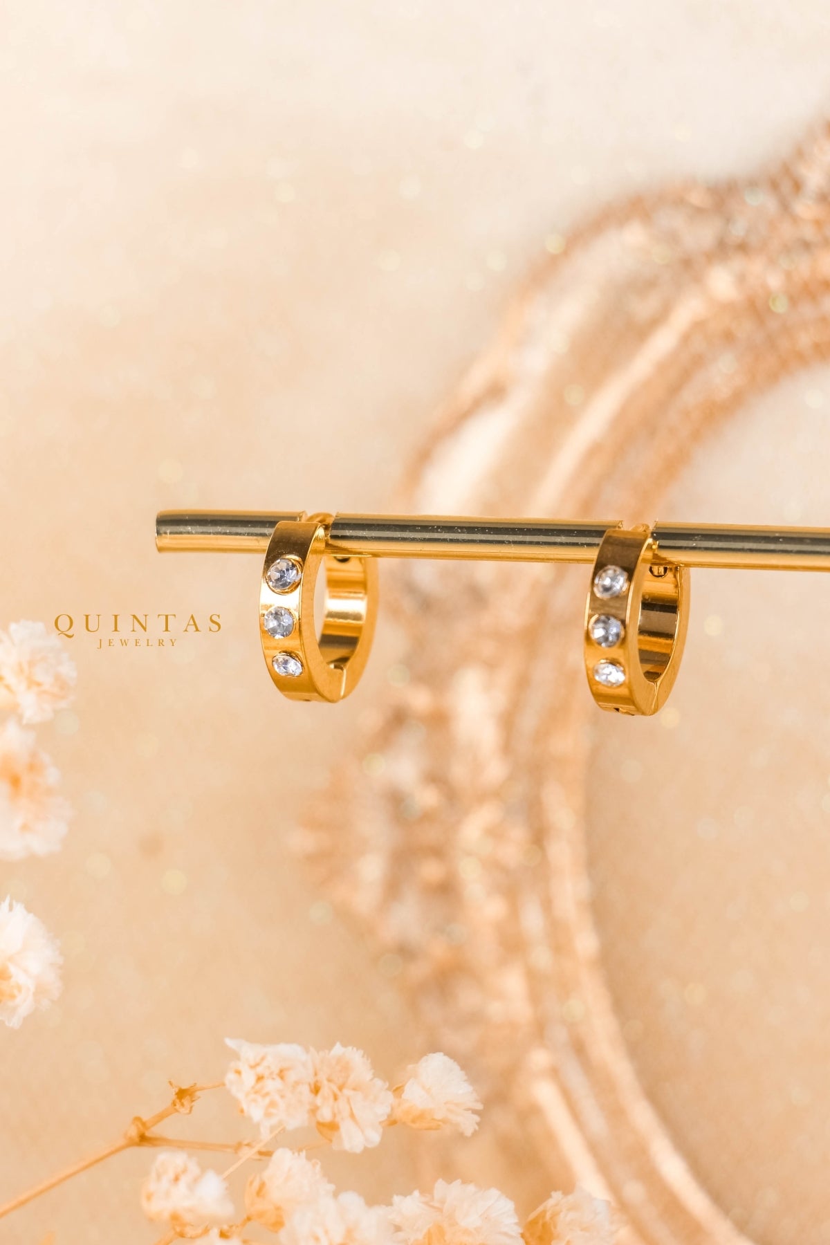 Adele Cubic Zirconia Hoop Earrings