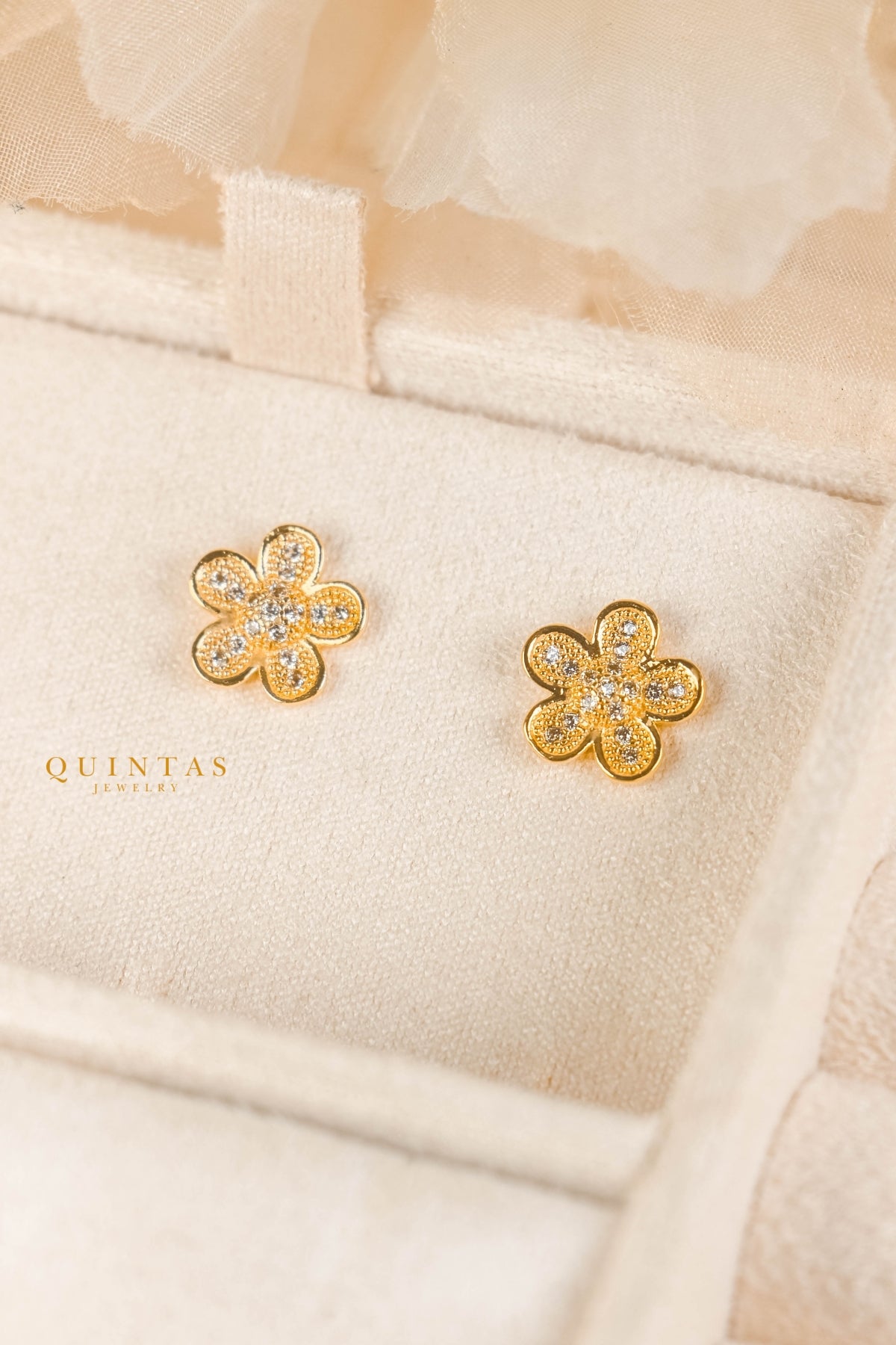 Camille Flower Bloom Stud Earrings
