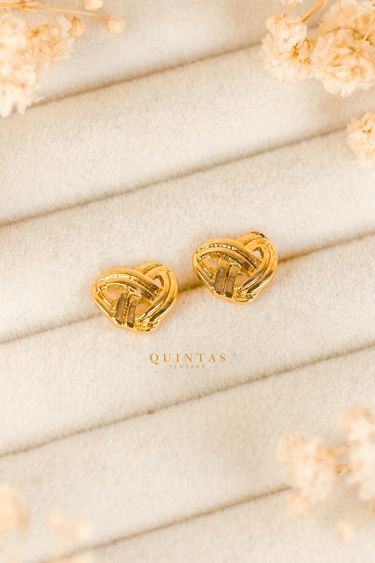 Verona Braided Heart Stud Earrings
