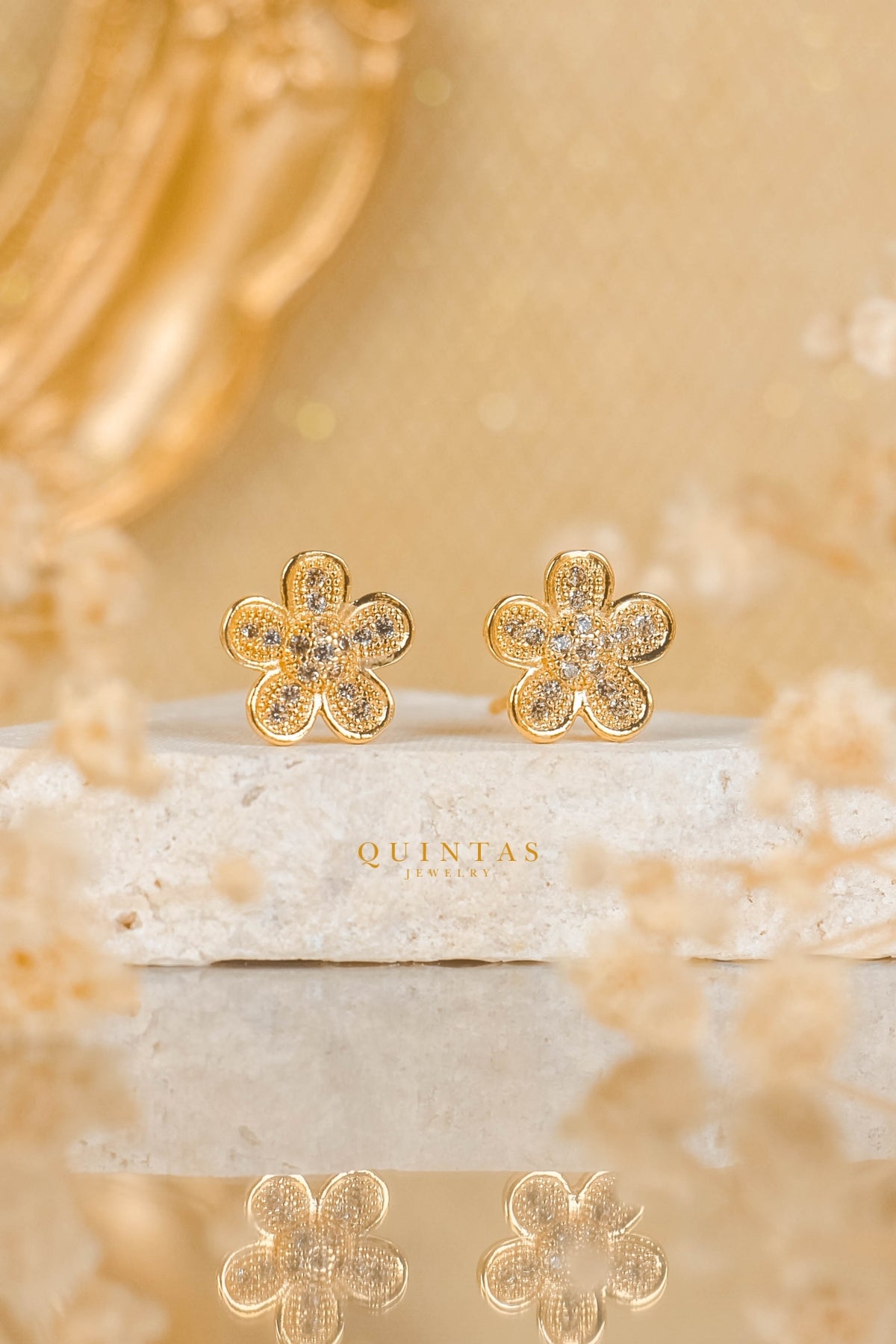 Camille Flower Bloom Stud Earrings