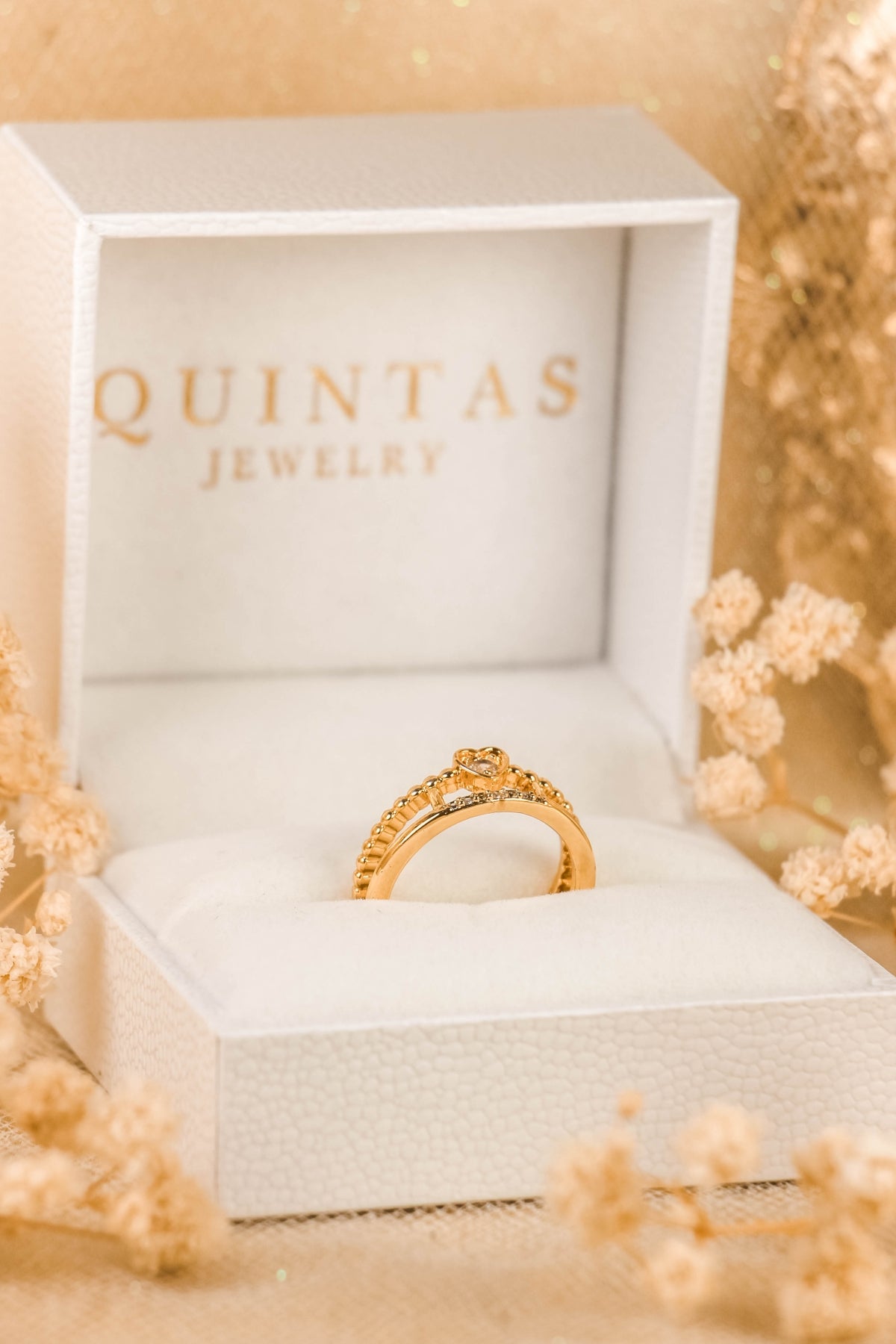 Regina Regal Heart Ring (Adjustable)