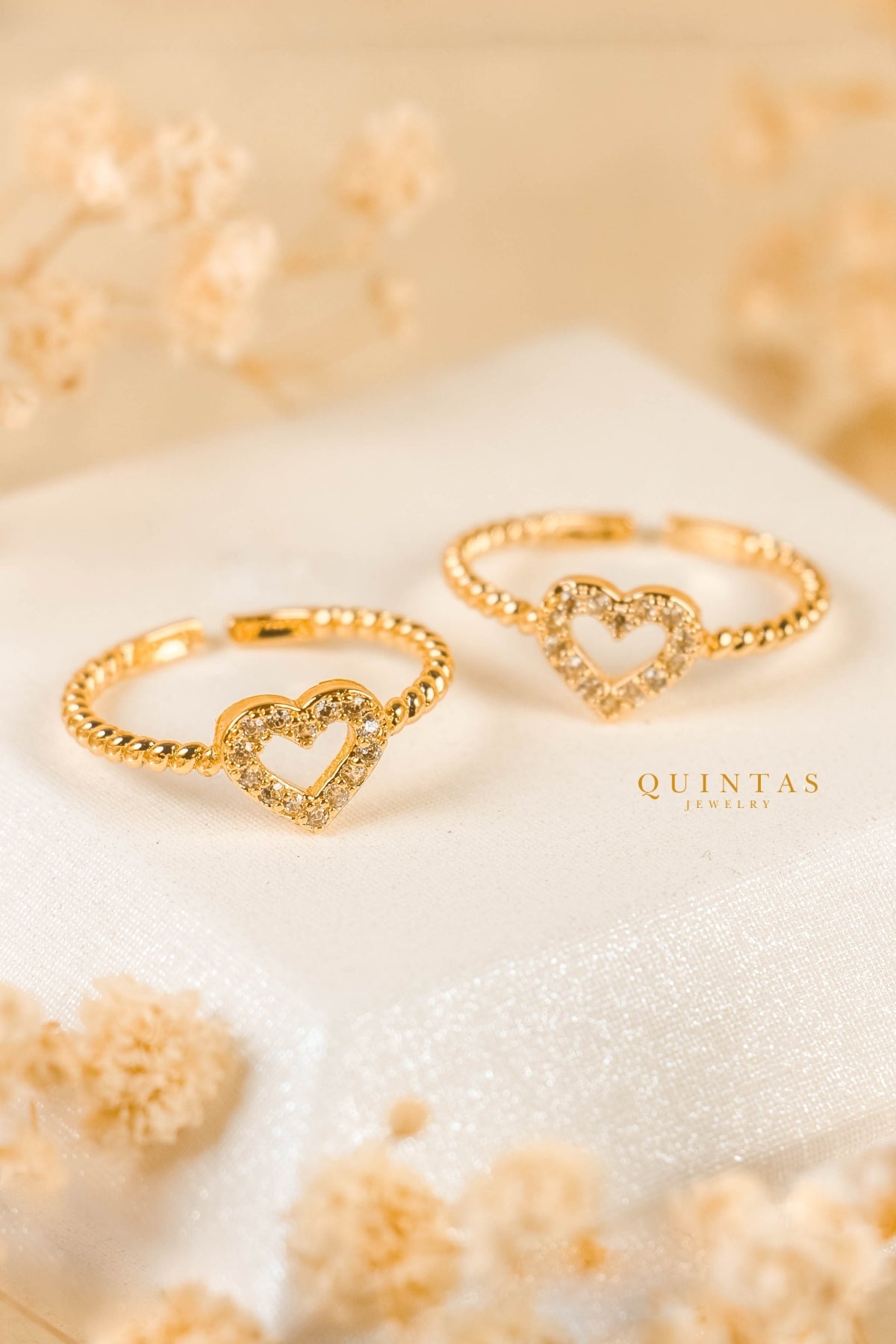 Bella Heart Bead Ring (Adjustable)