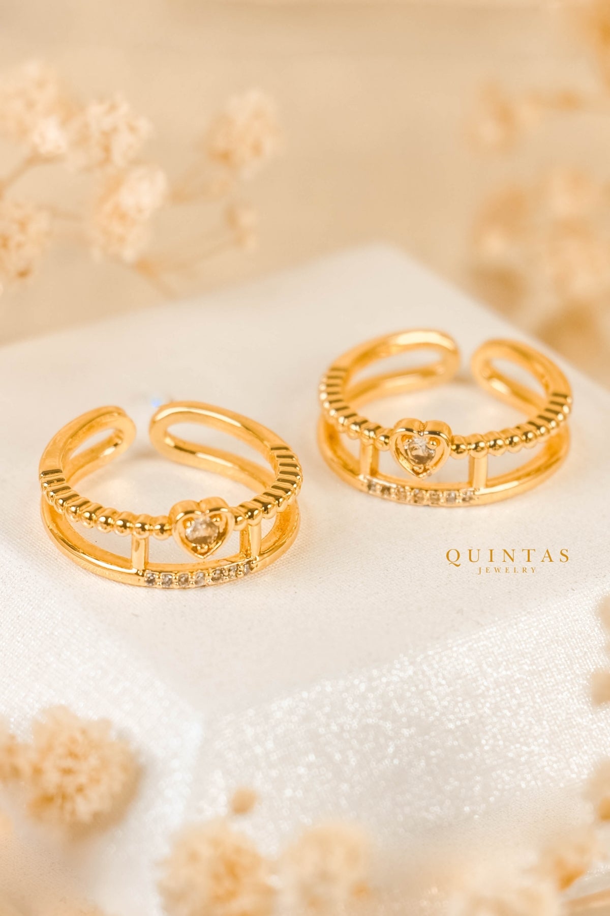 Regina Regal Heart Ring (Adjustable)