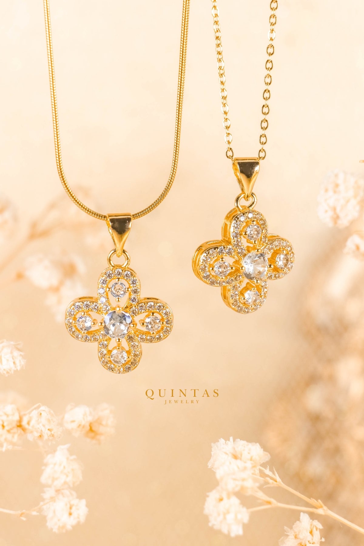 Seraphina Clover Charm Necklace