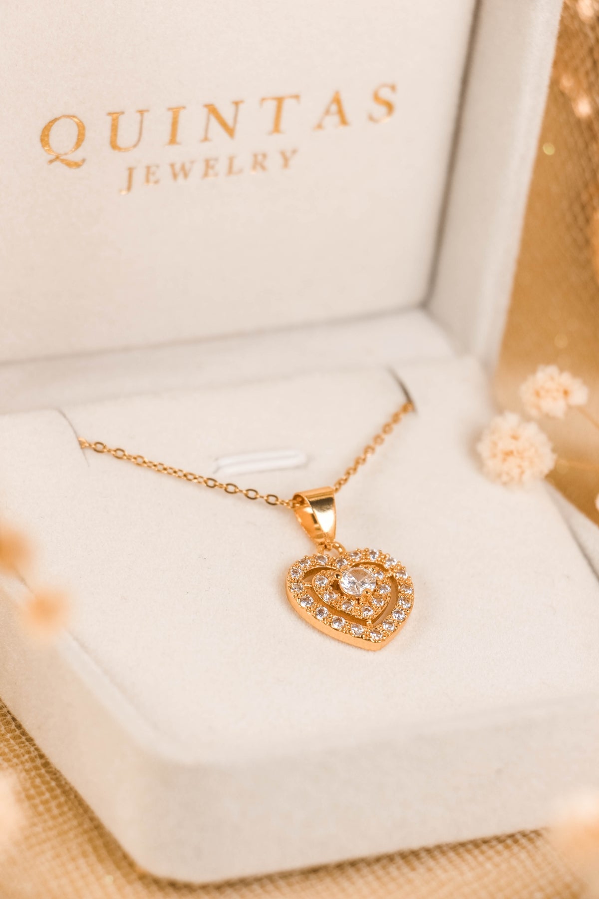 Adriane Sparkling Heart Necklace