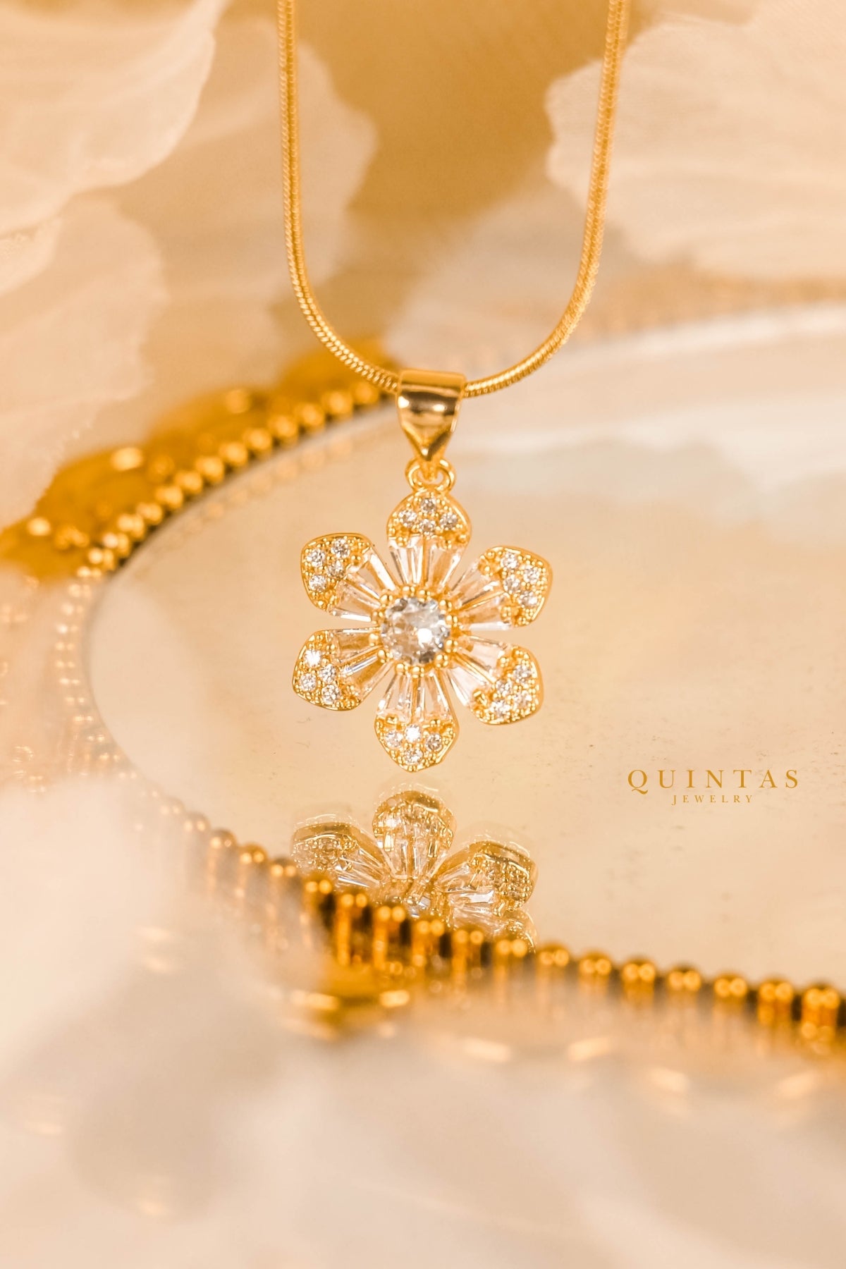Solara Flower Sun Necklace
