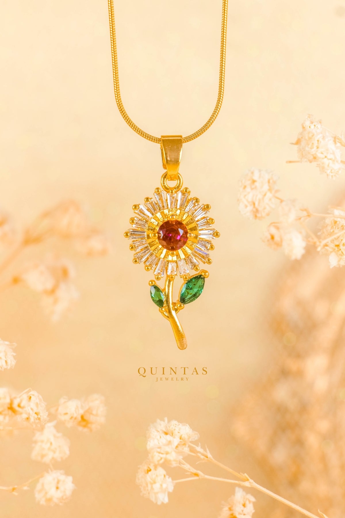 Rosalia Flower Diamond Necklace