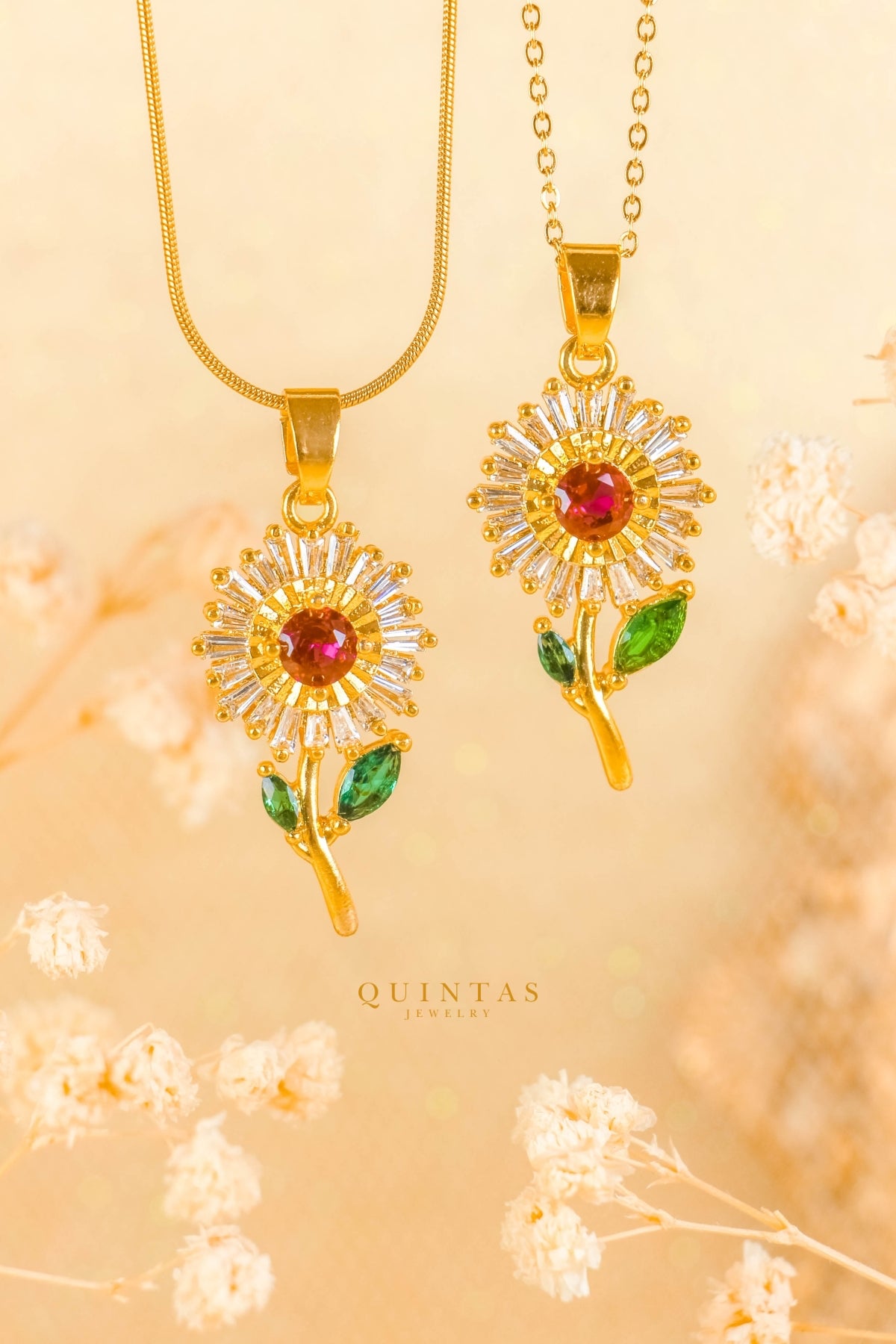 Rosalia Flower Diamond Necklace