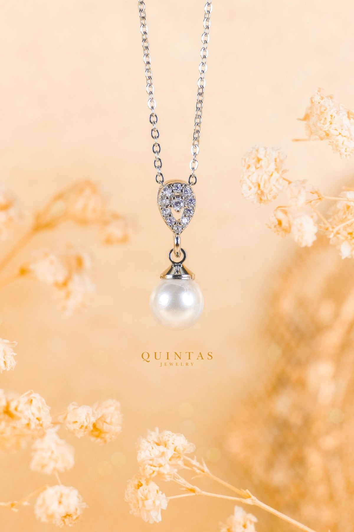 Althea Pearl Silver Necklace