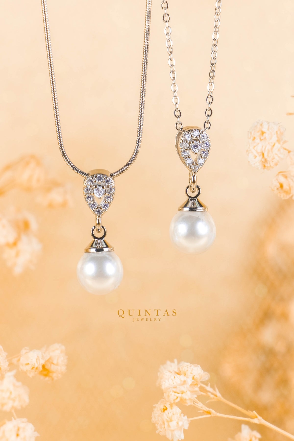 Althea Pearl Silver Necklace