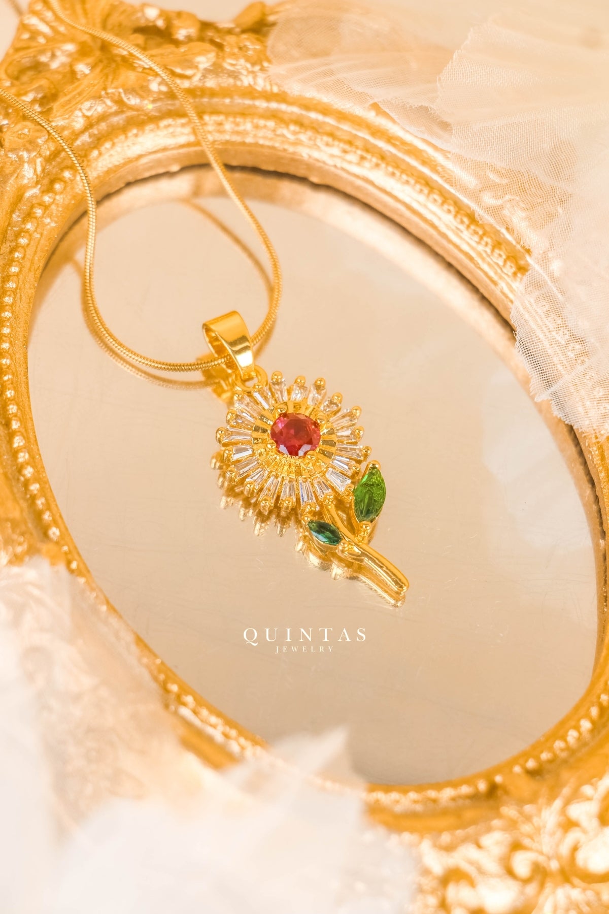 Rosalia Flower Diamond Necklace