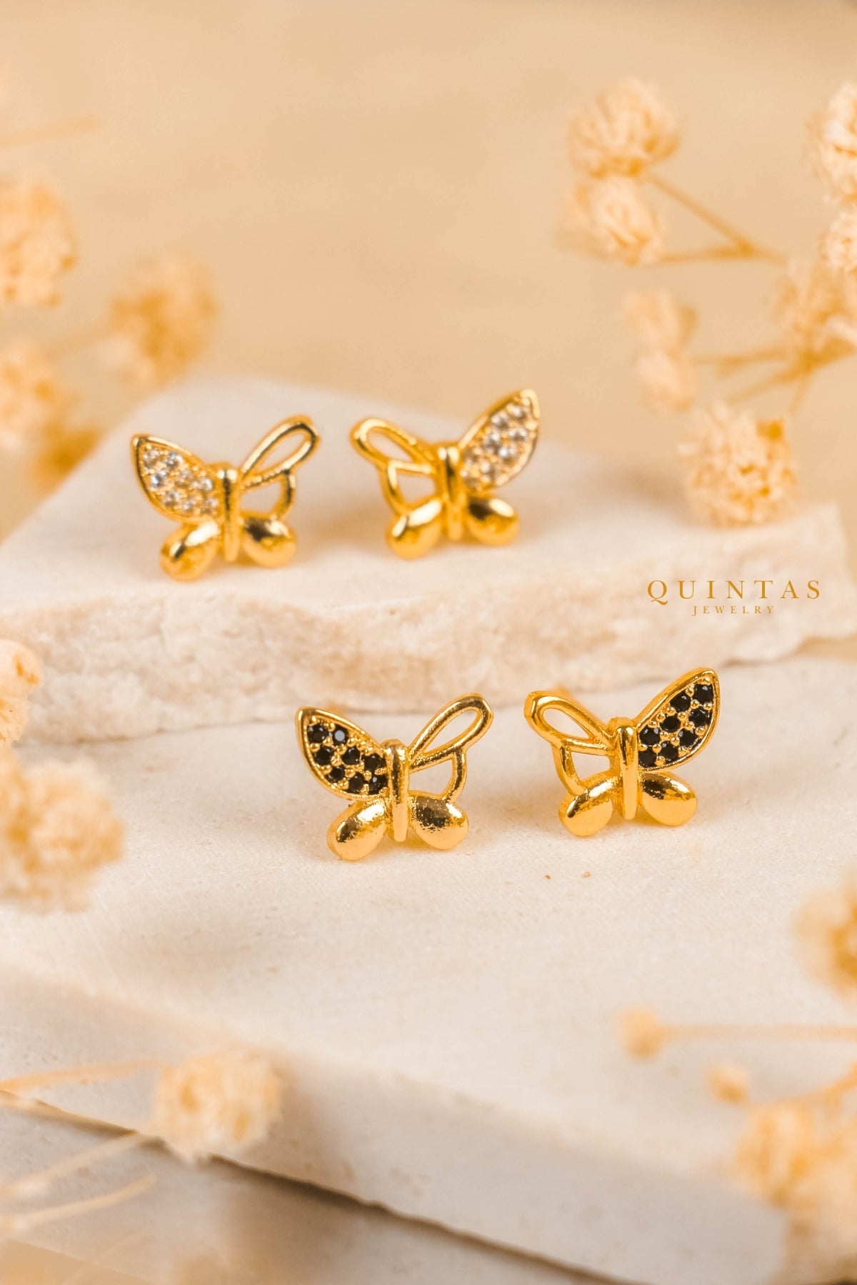 Elaria Butterfly Stud Earrings