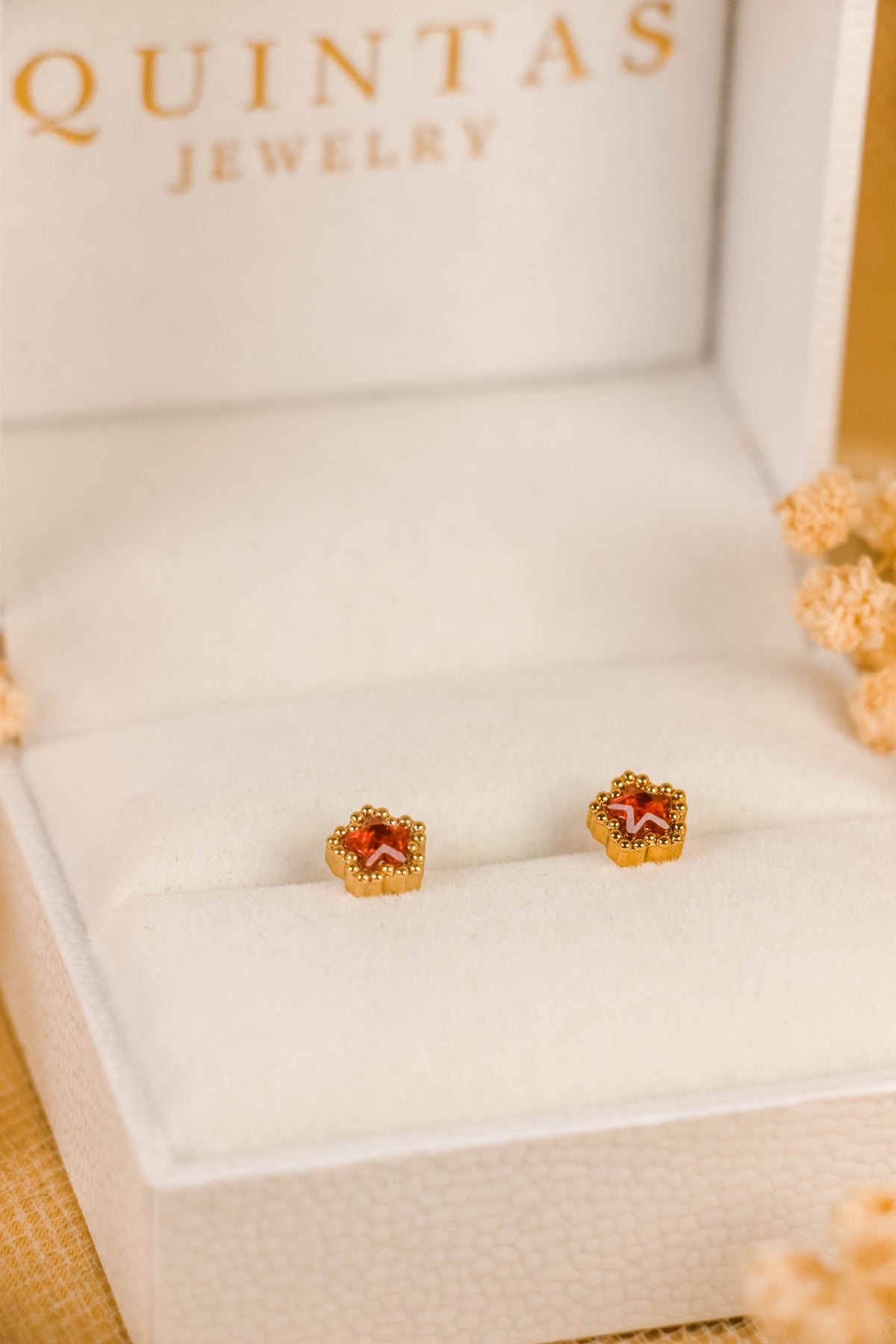 Star Gem Stud Earrings