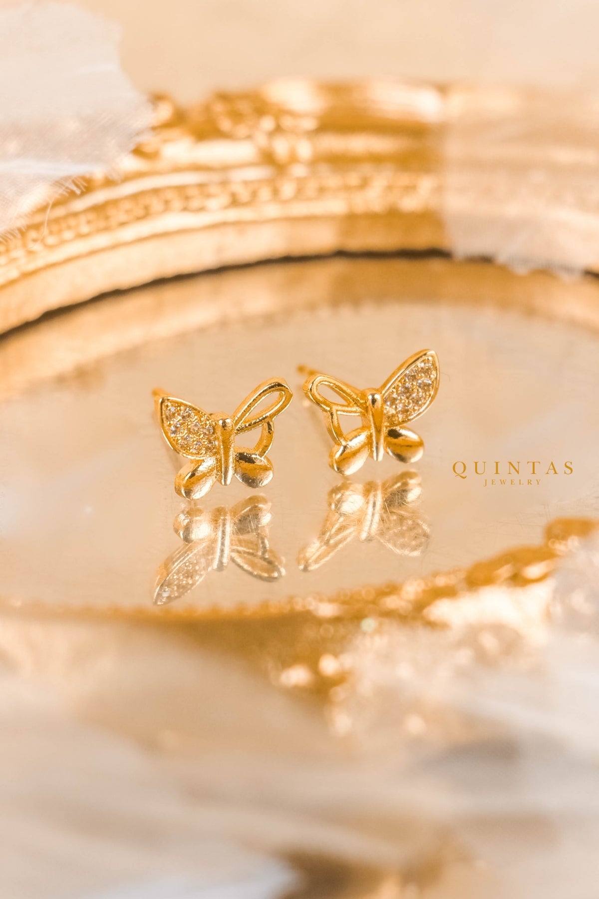 Elaria Butterfly Stud Earrings