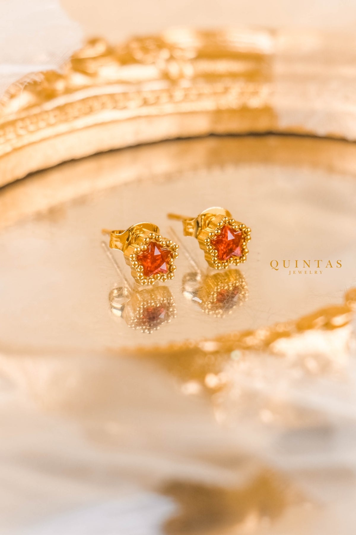 Star Gem Stud Earrings