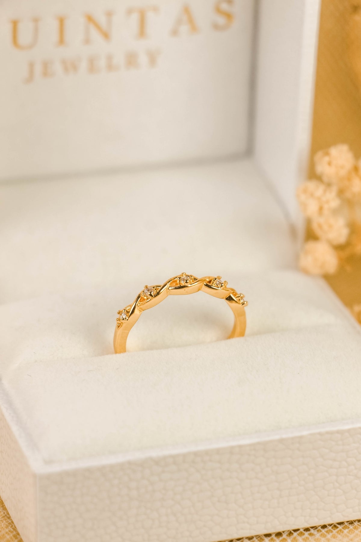 Elise Twisted Vine Ring (Adjustable)
