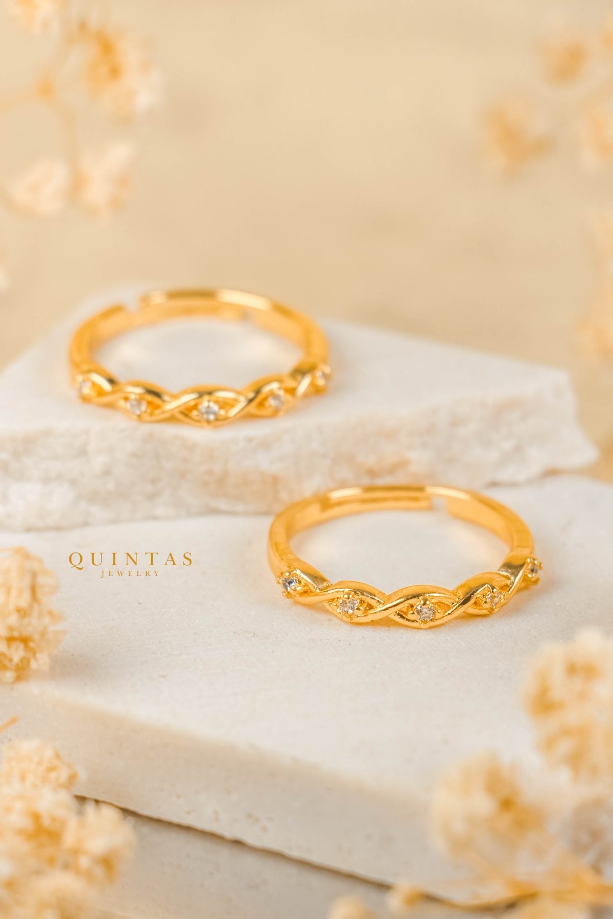 Elise Twisted Vine Ring (Adjustable)