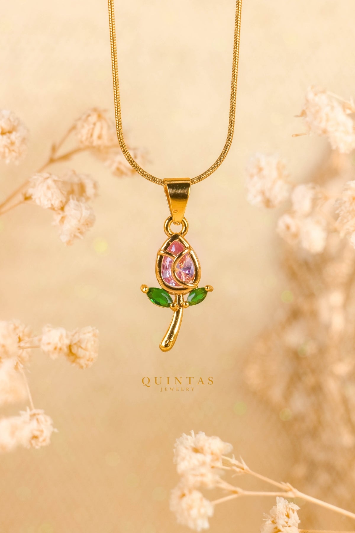 Aurielle Colored Tulip Necklace