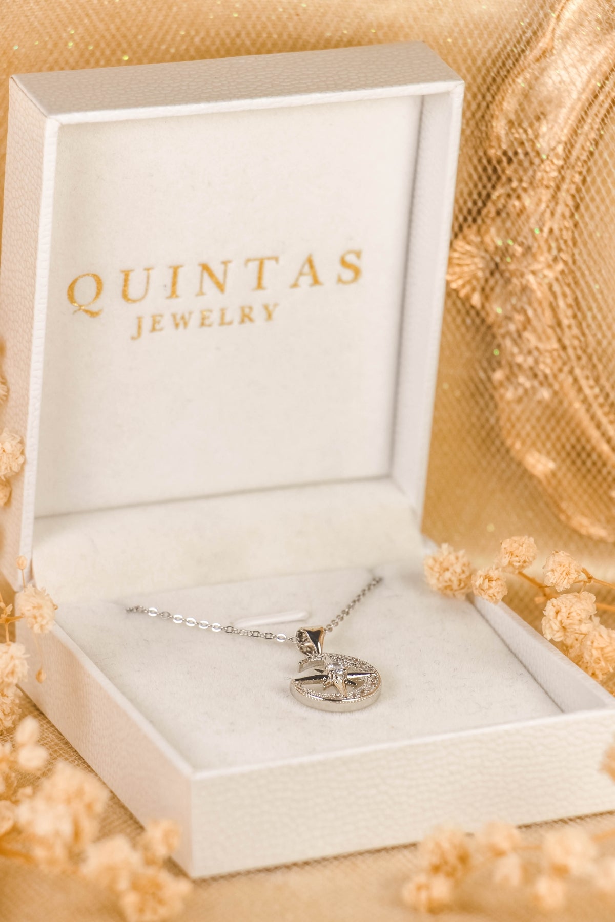 Moonlight Star Silver Necklace
