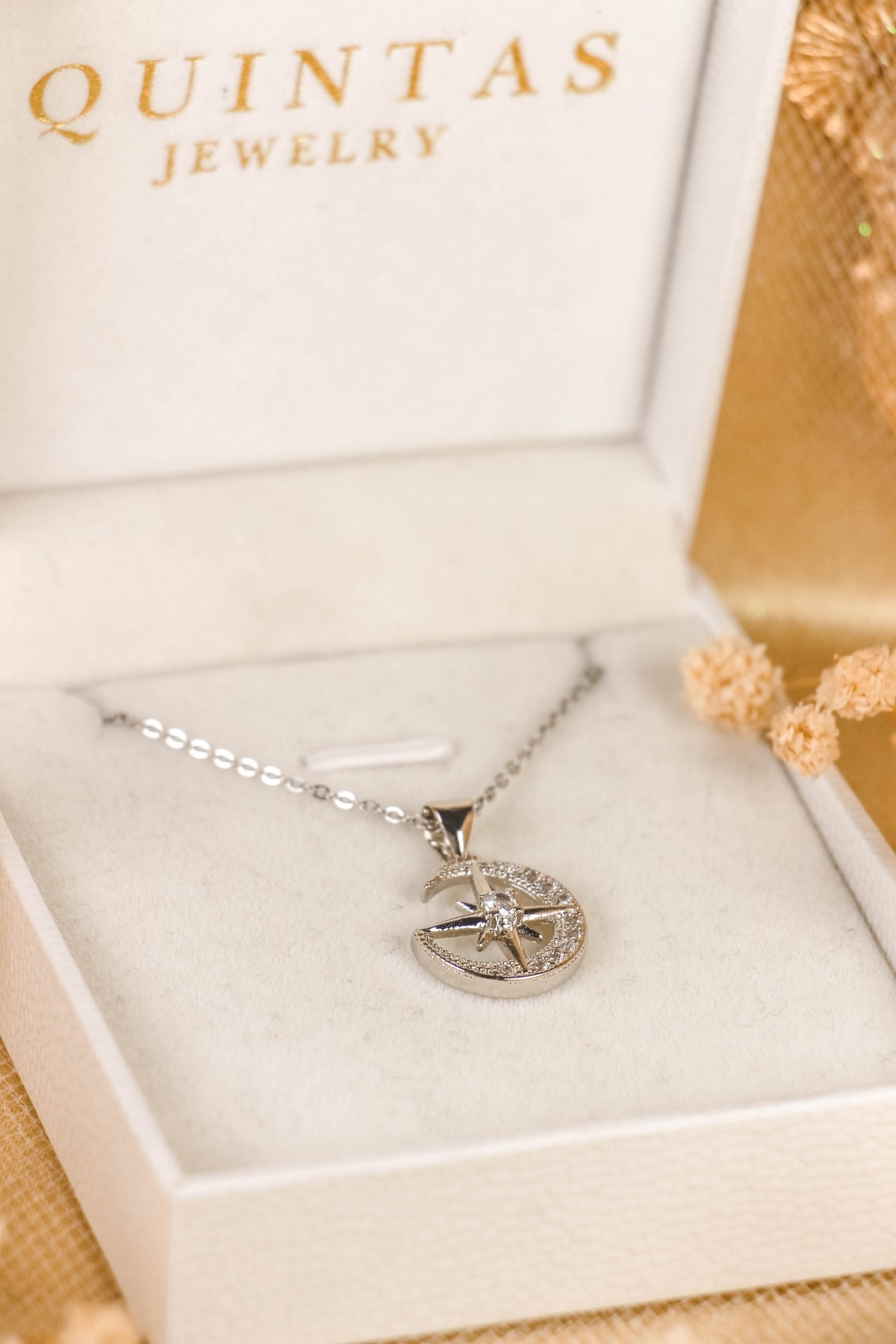 Moonlight Star Silver Necklace
