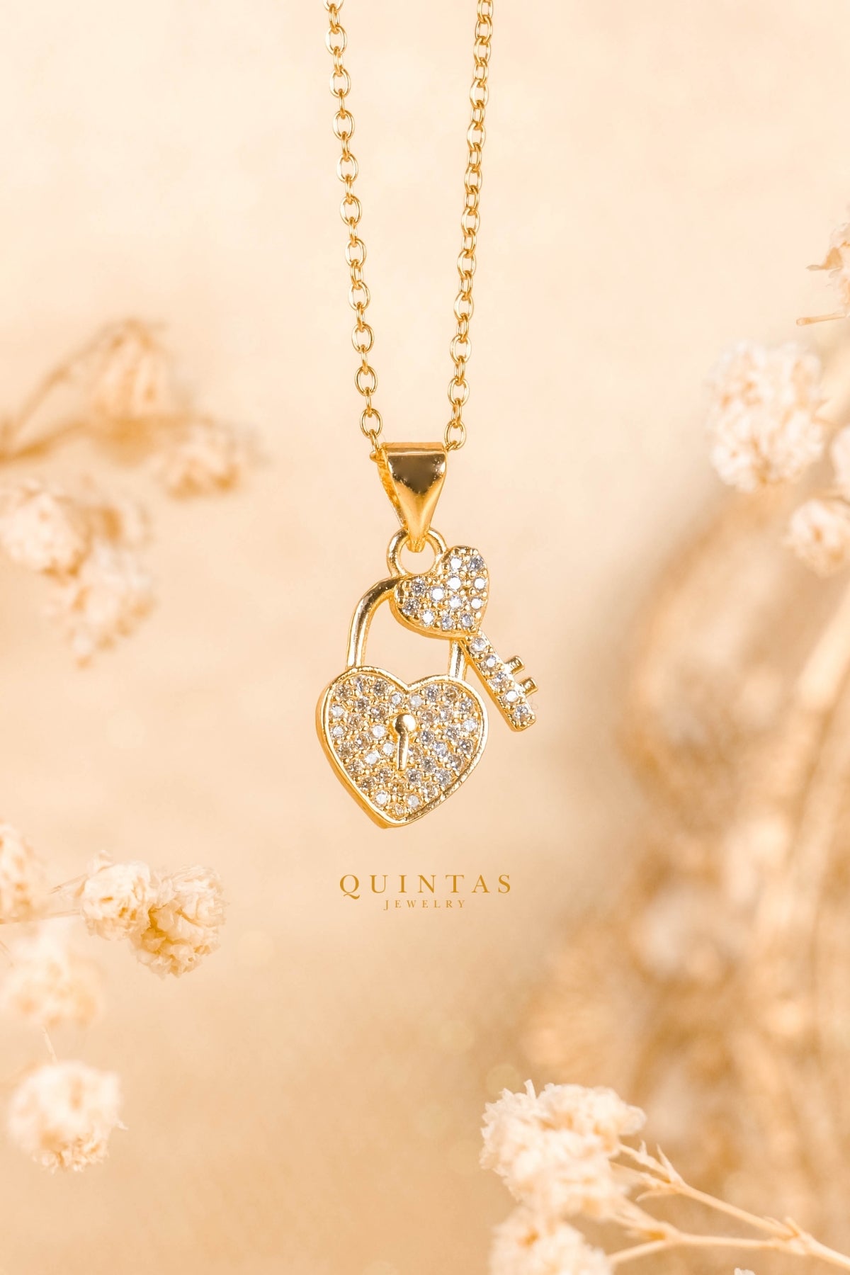 Golden Lockheart Necklace