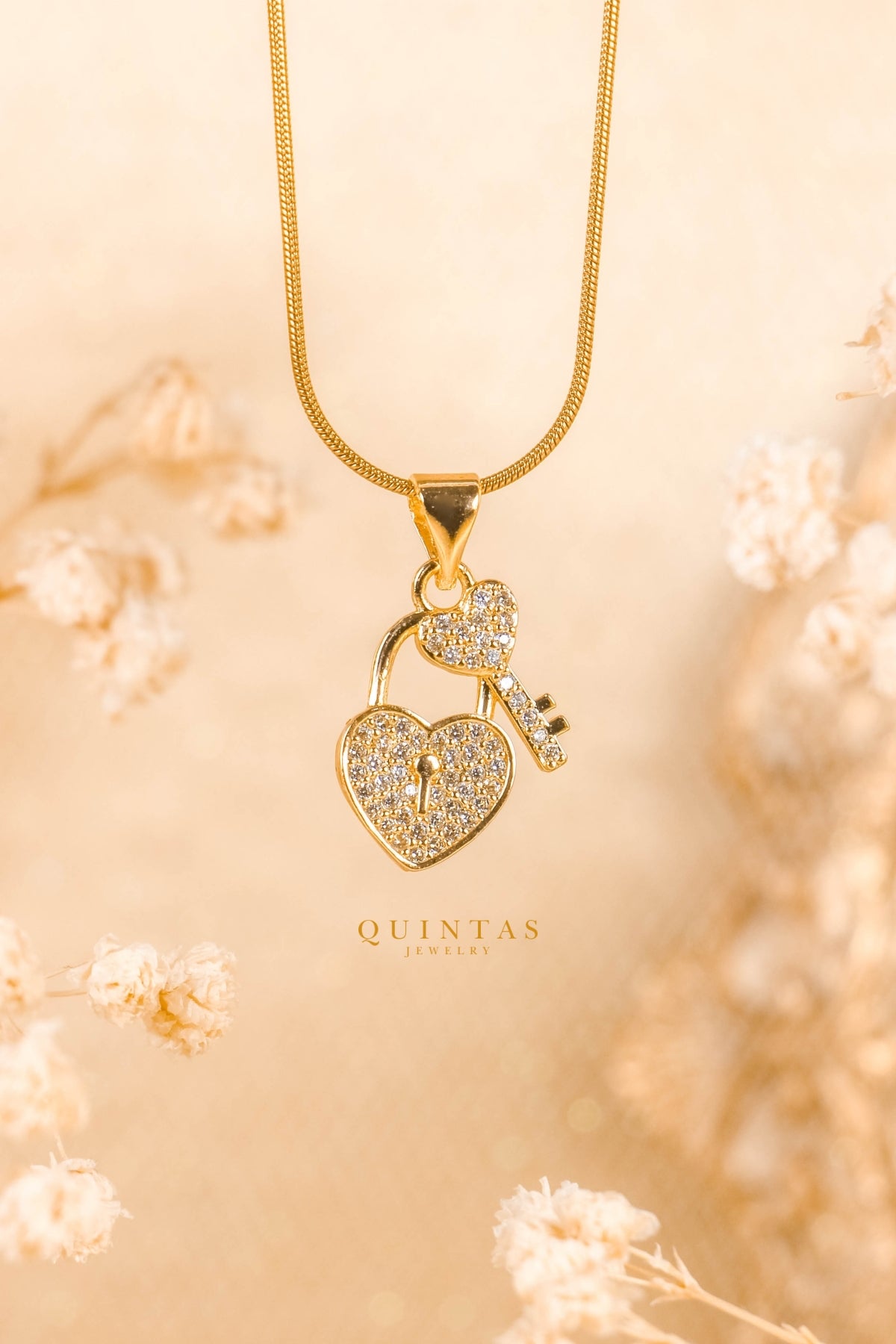 Golden Lockheart Necklace