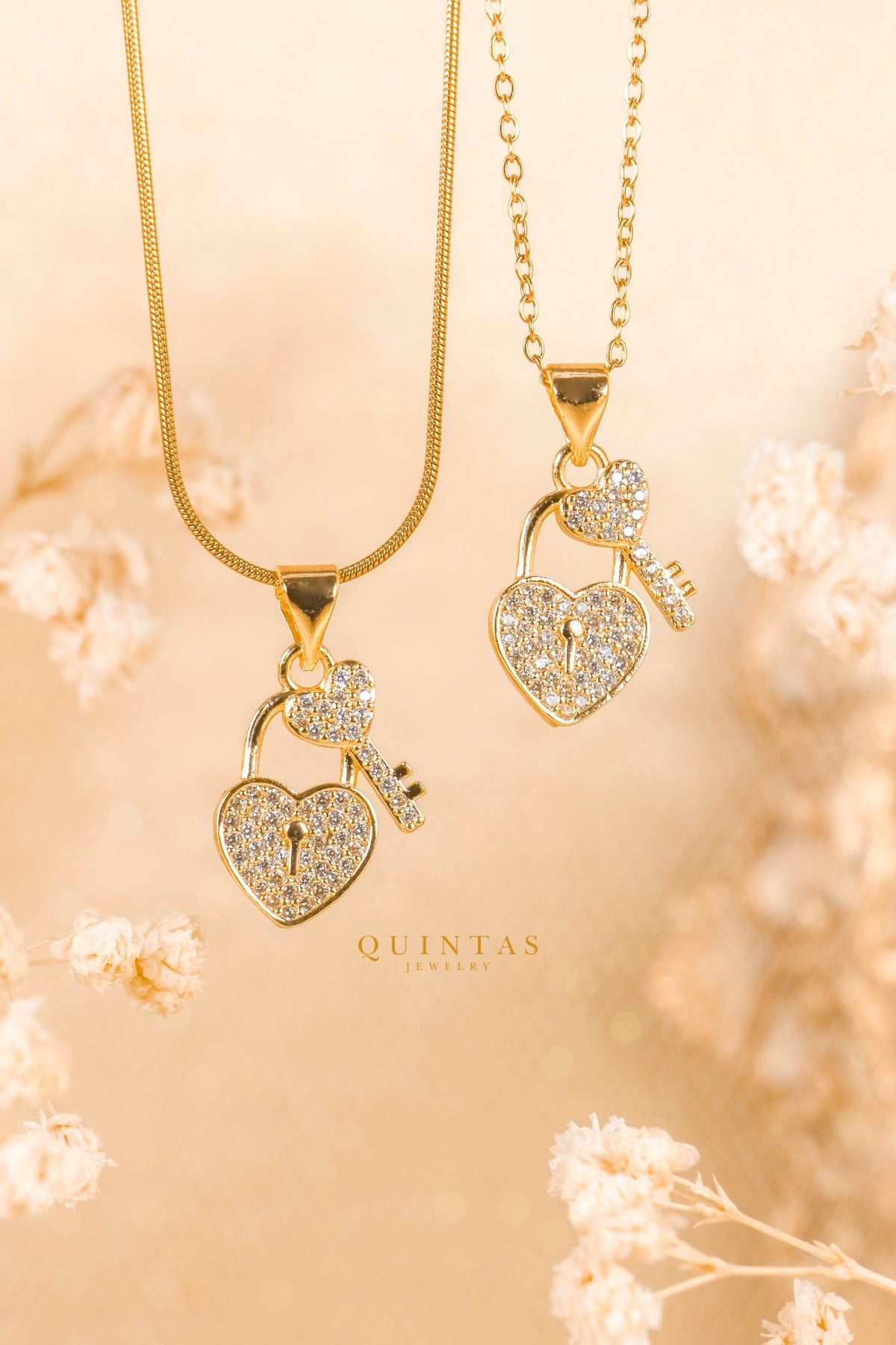 Golden Lockheart Necklace