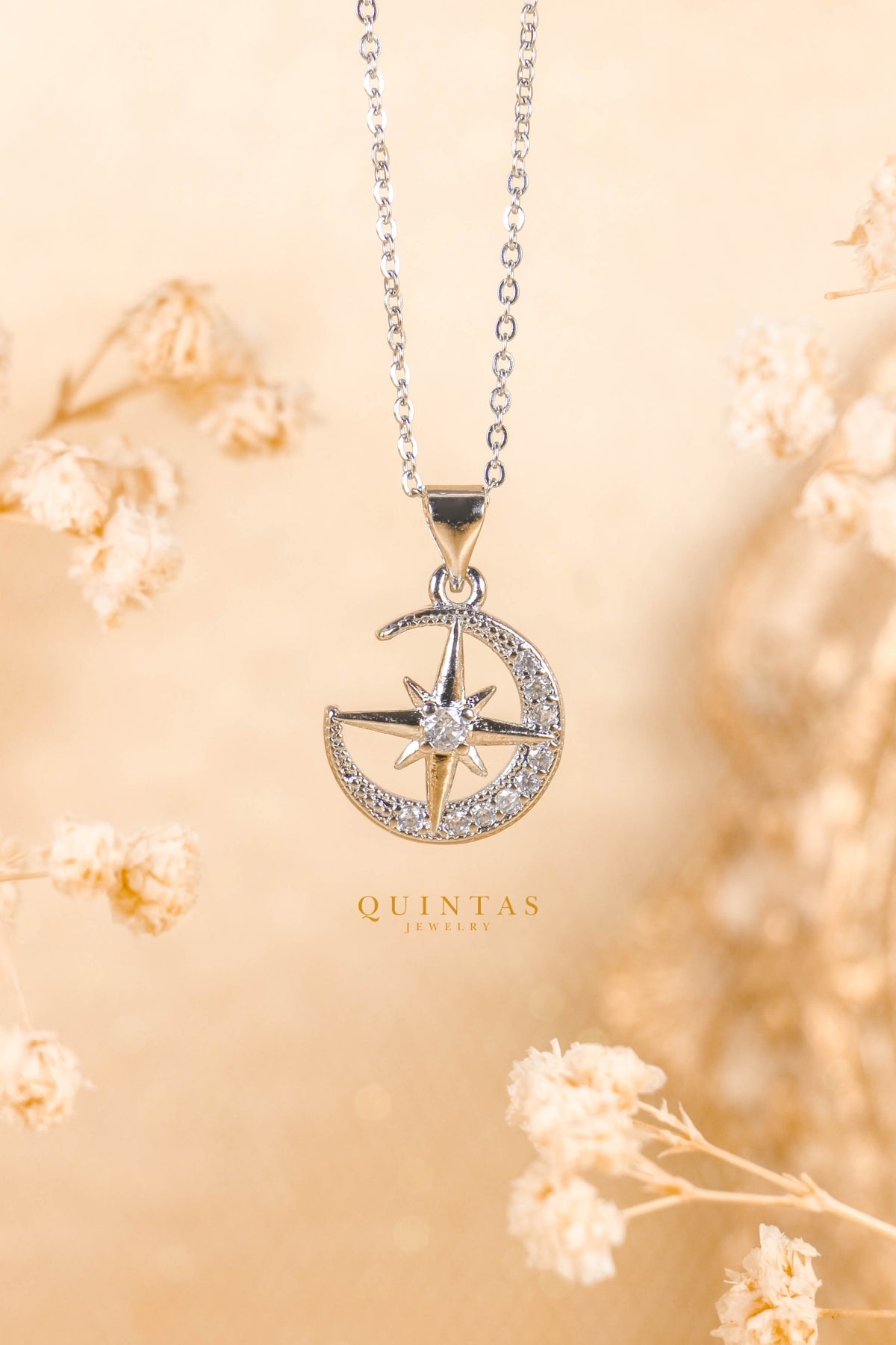 Moonlight Star Silver Necklace