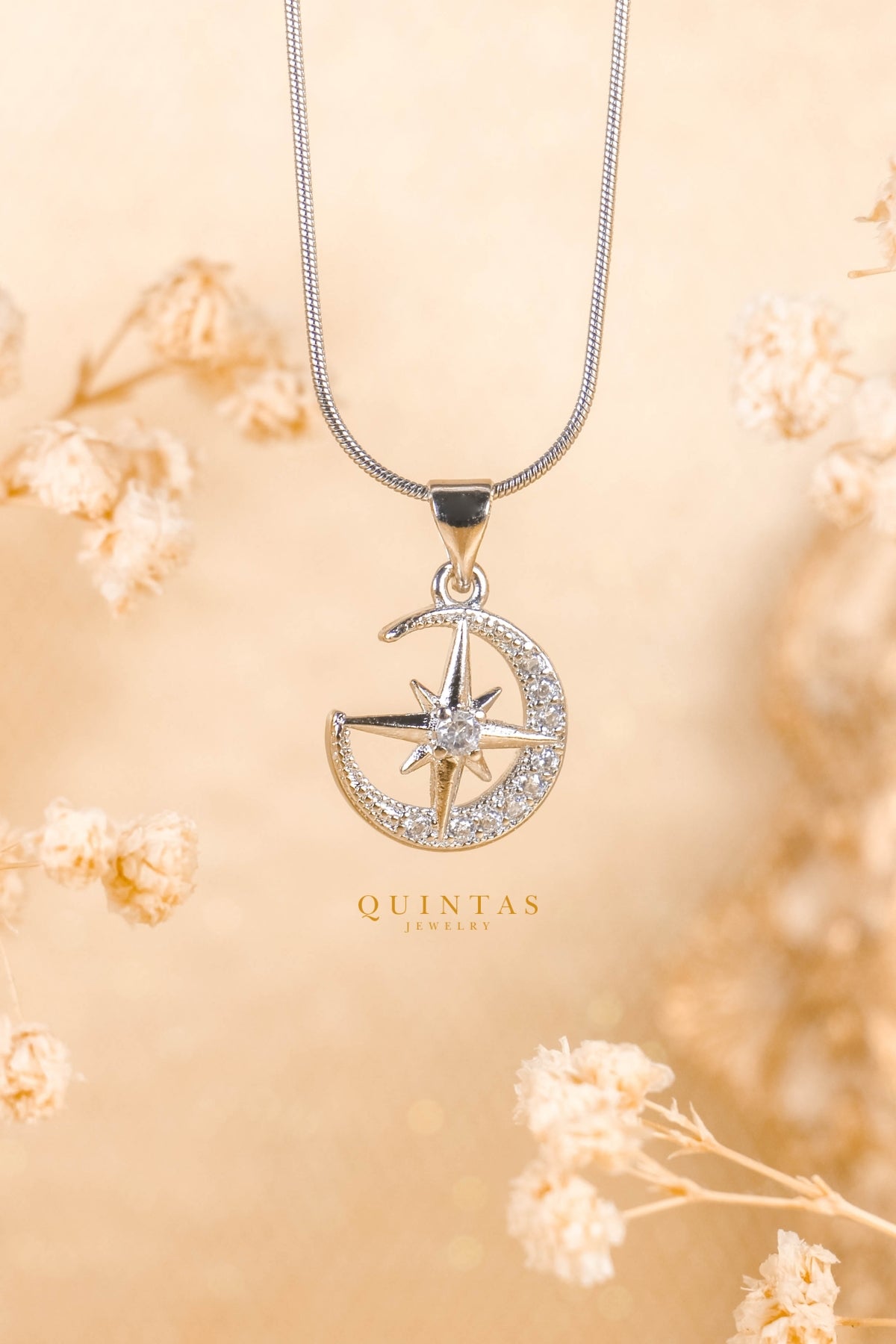 Moonlight Star Silver Necklace