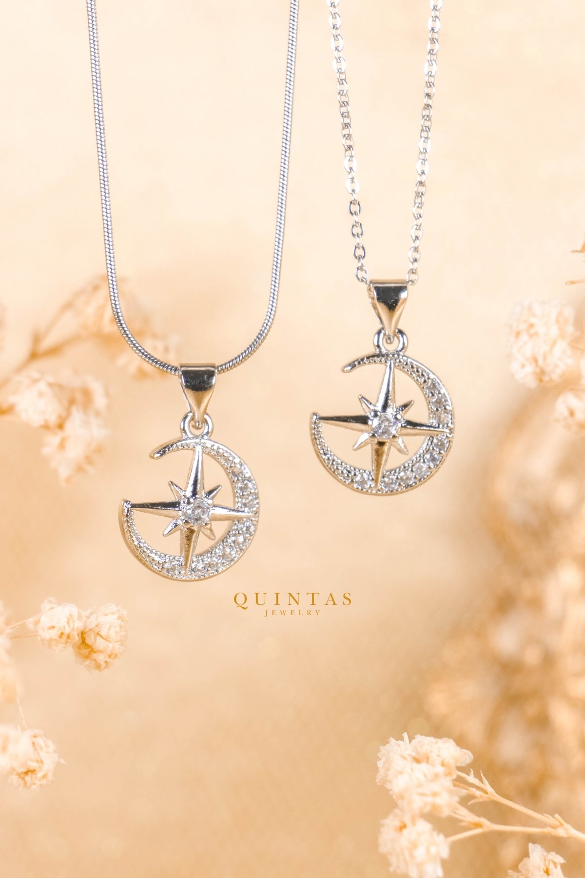 Moonlight Star Silver Necklace
