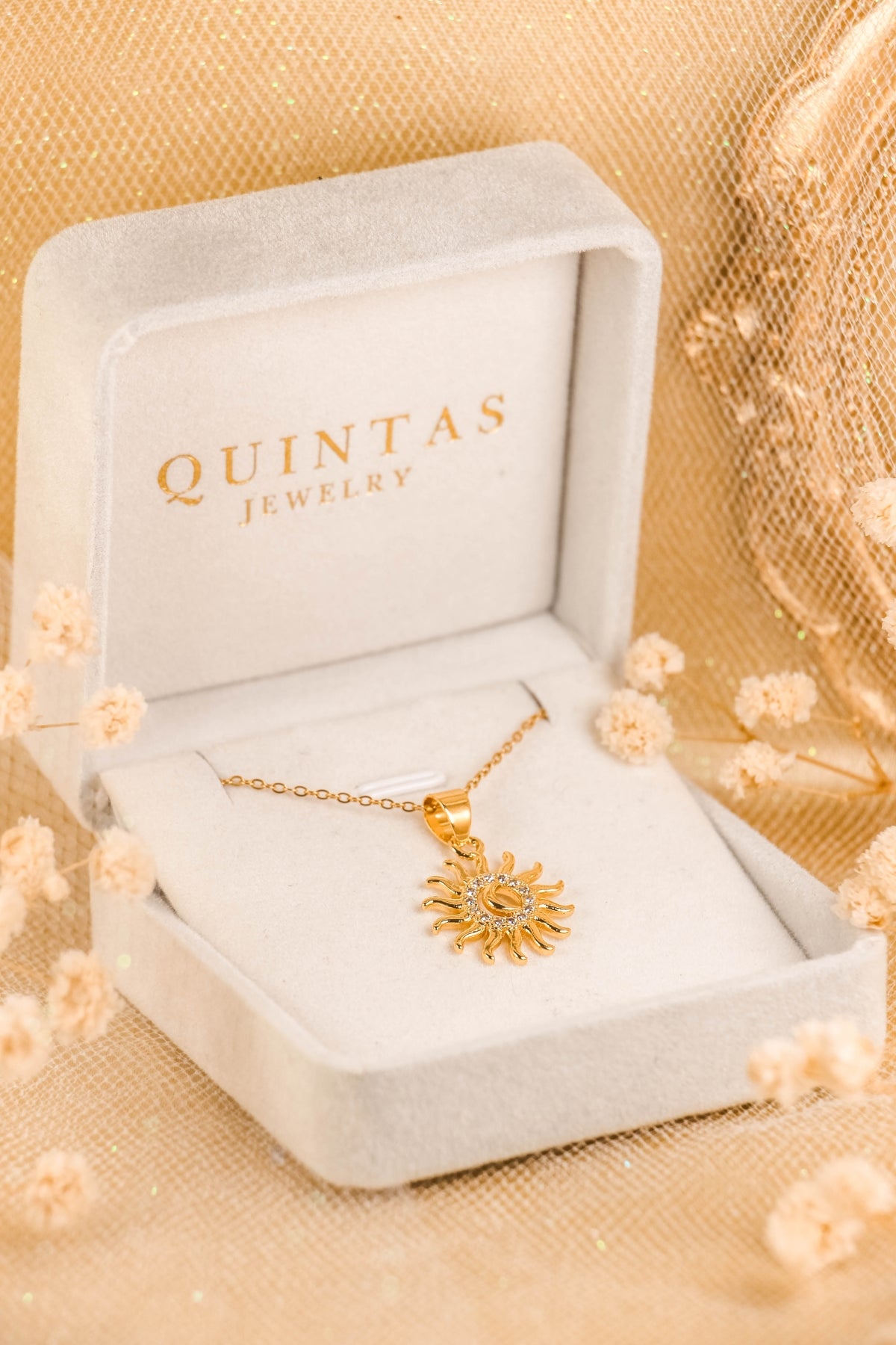 Golden Bohemian Sun Moon Necklace