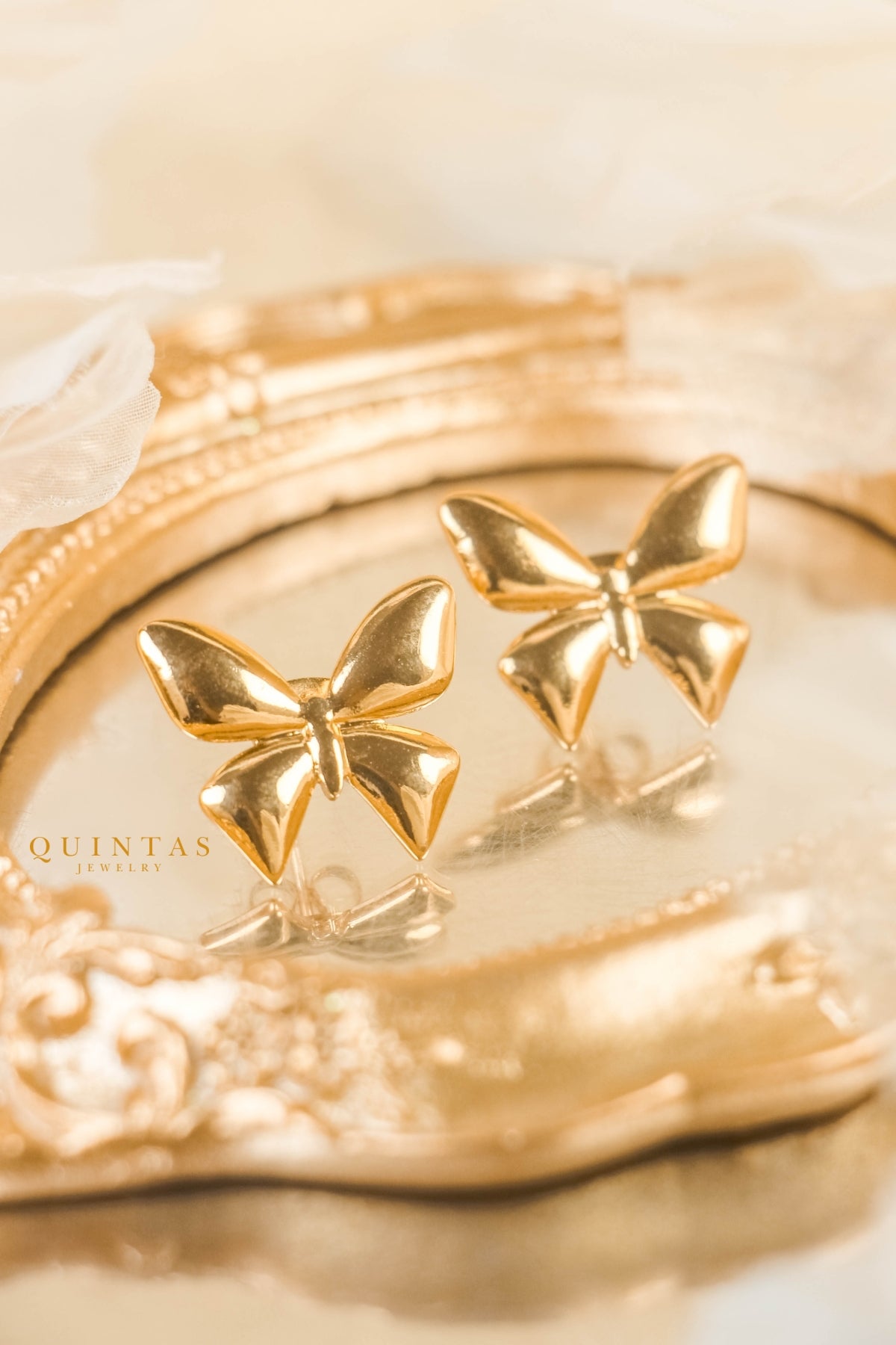 Vespera Butterfly Stud Earrings