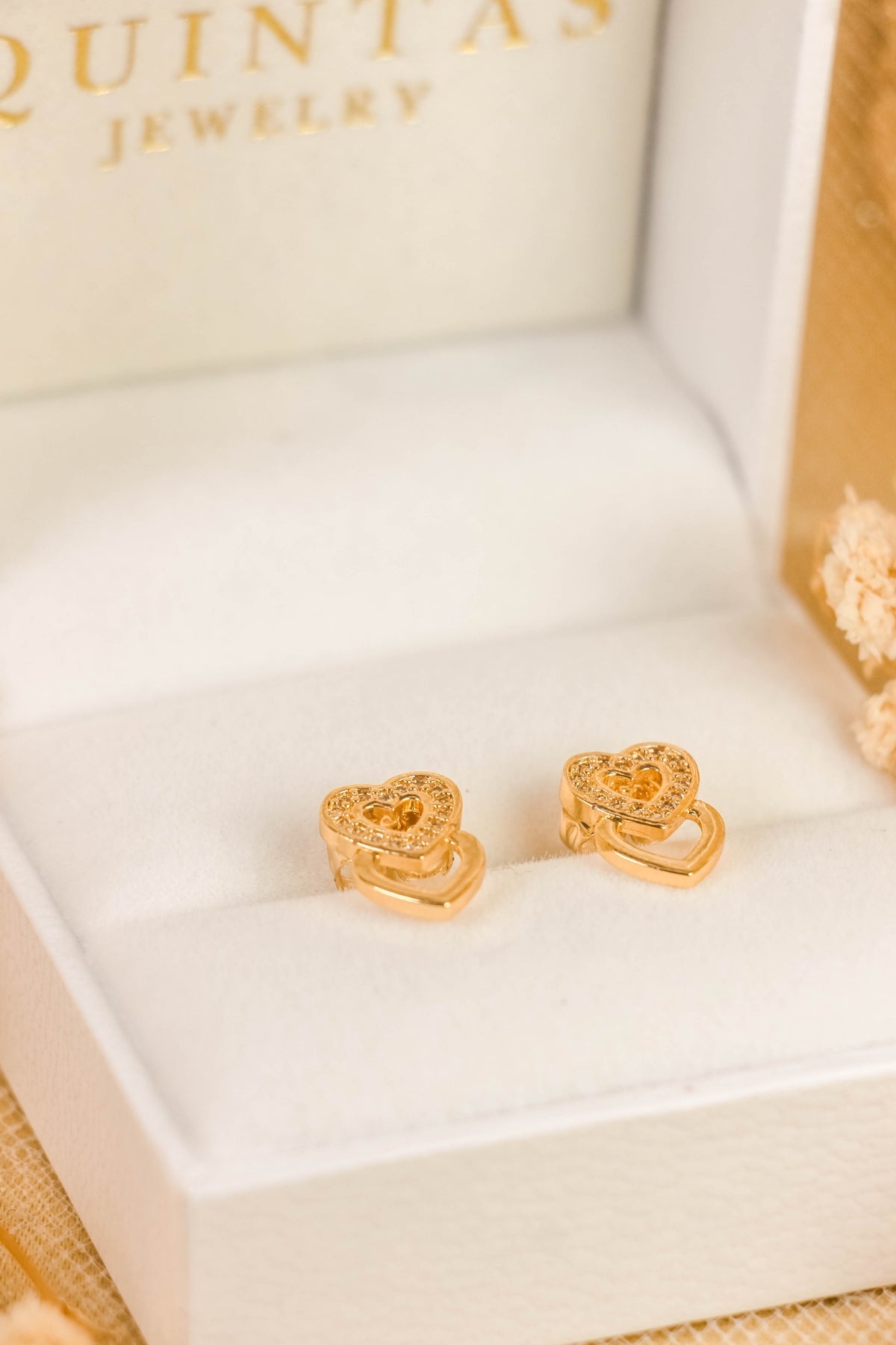 Linked Hearts Stud Earrings