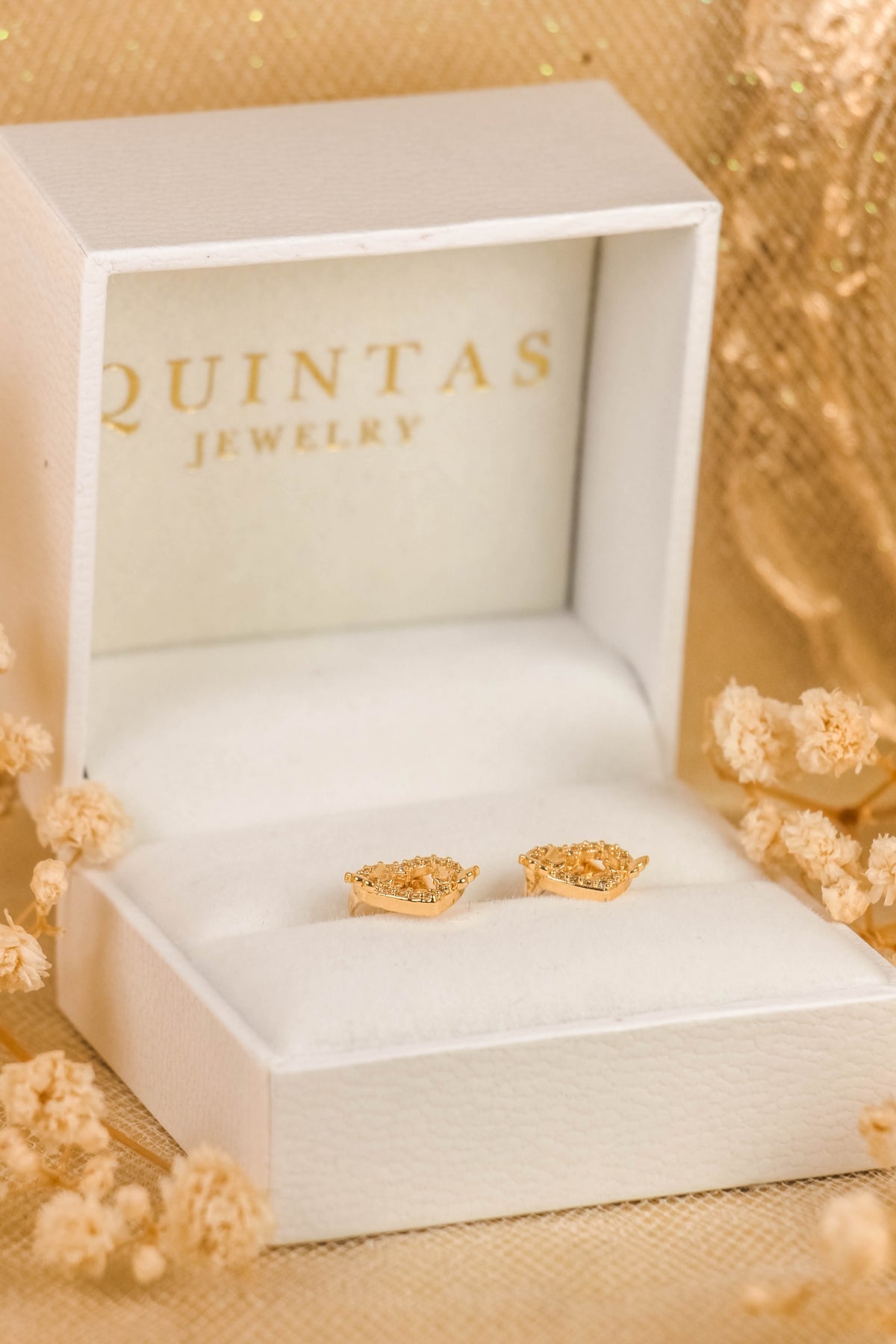 Butterfly Heart Stud Earrings