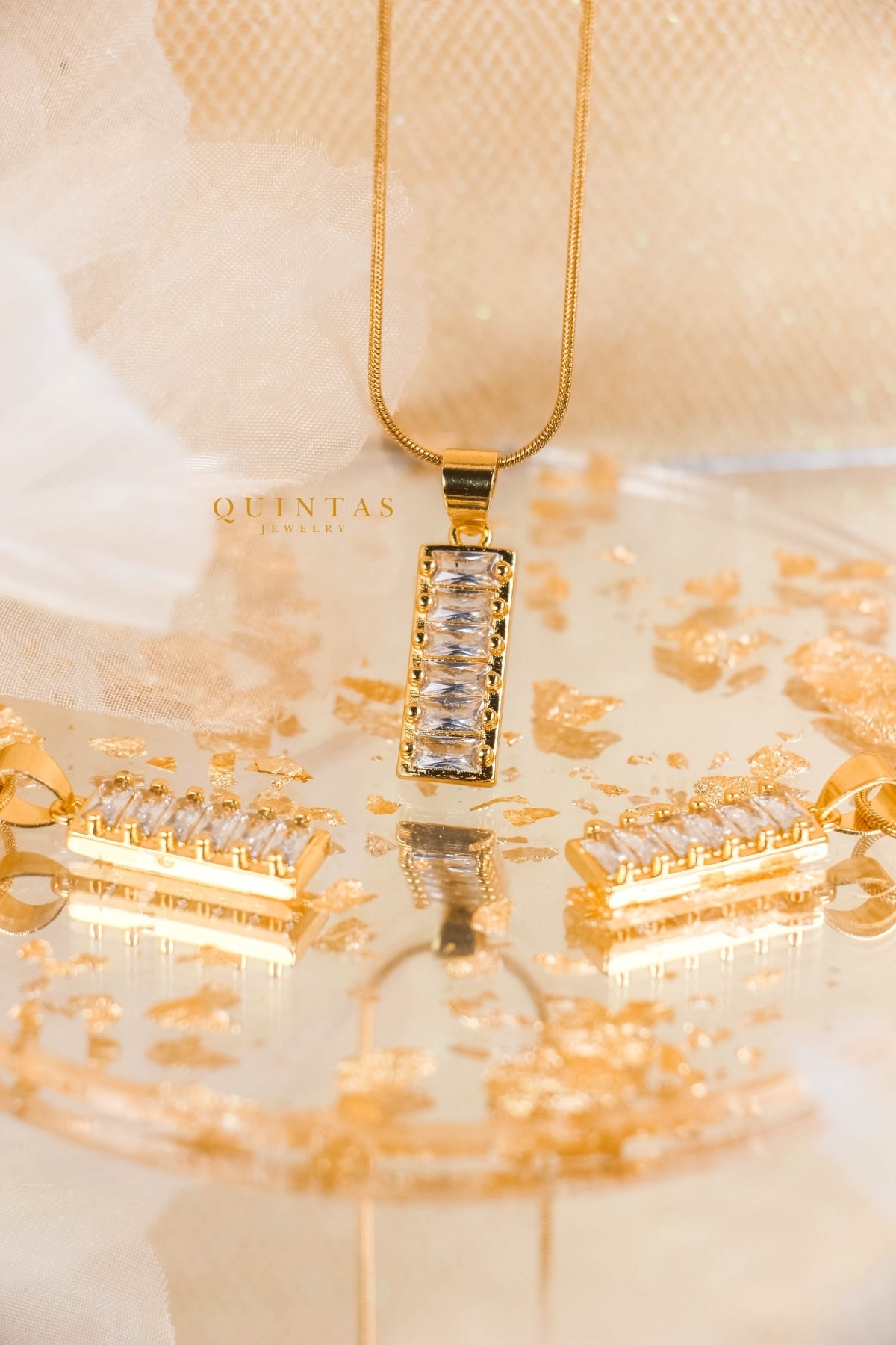 Classic Baguette Diamonds Necklace