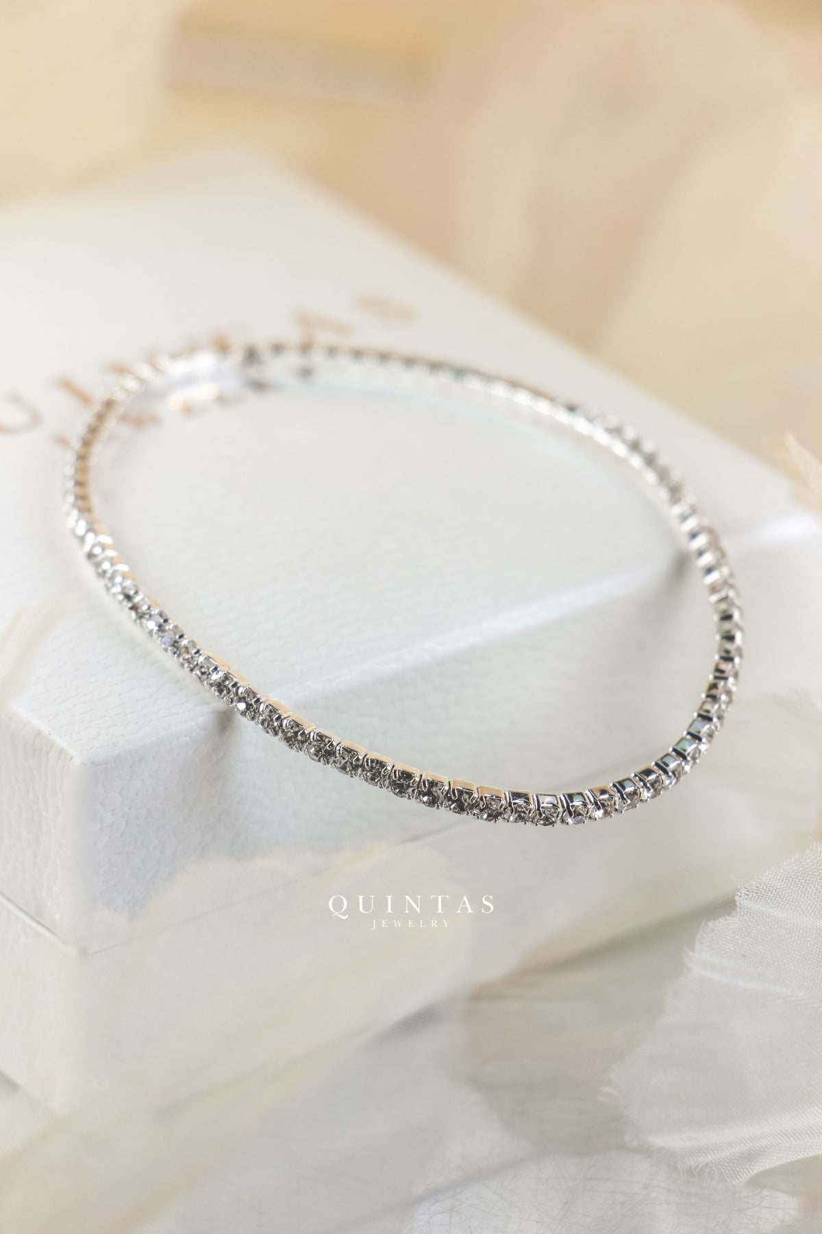 Classic Tennis Silver Bracelet