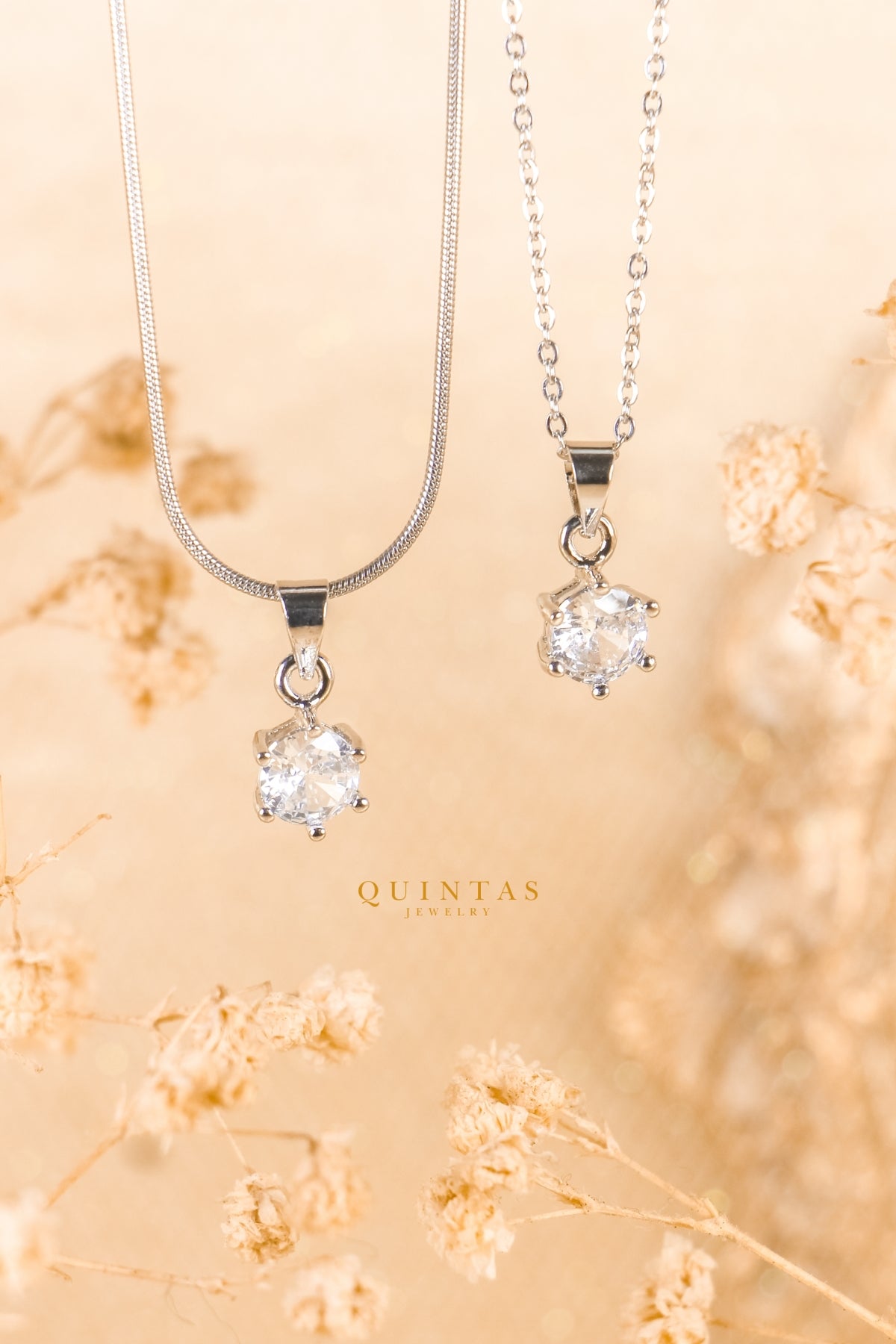 Eloise Diamond Silver Necklace