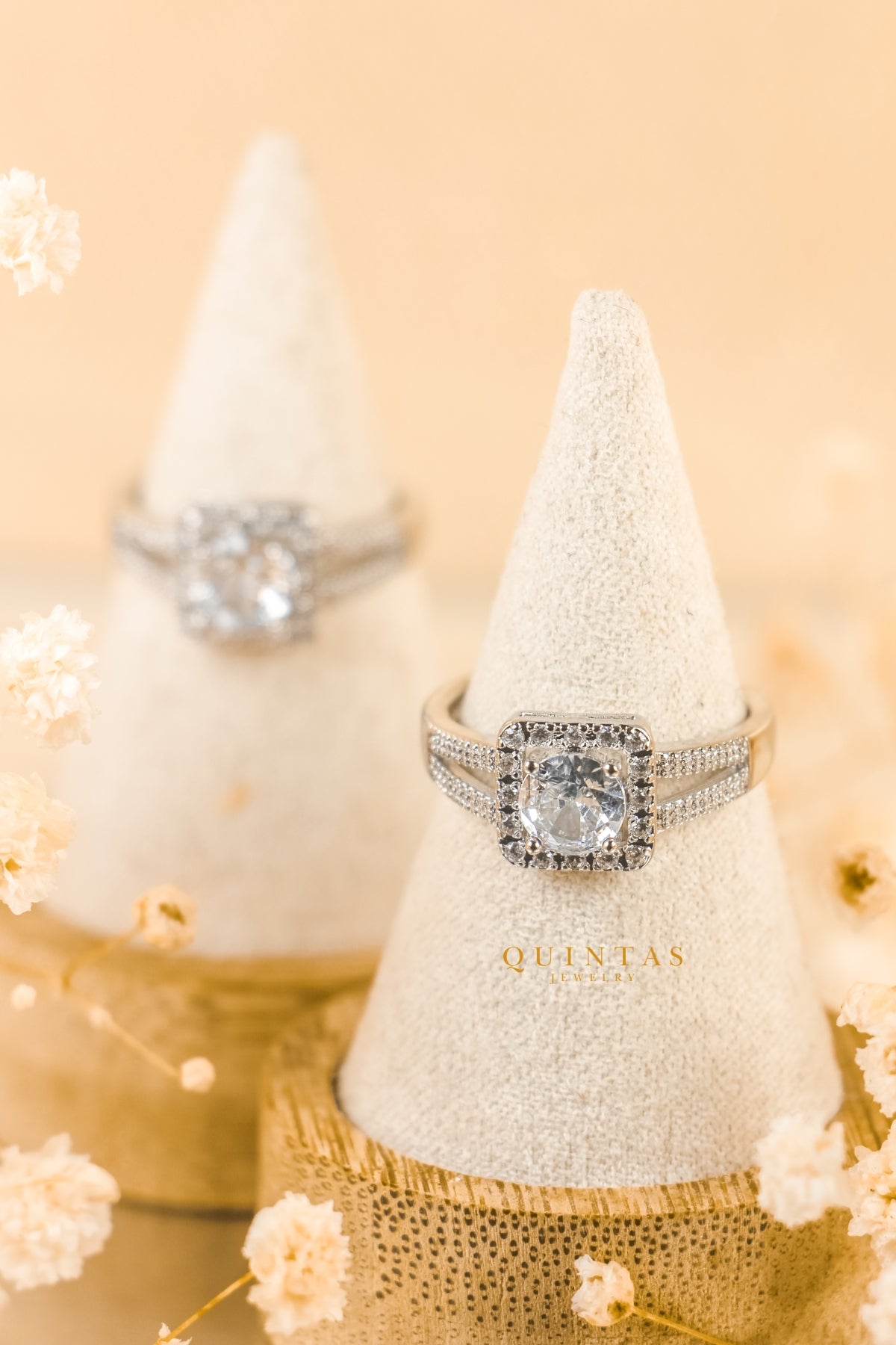 Anastacia Diamond Silver Ring (Adjustable)