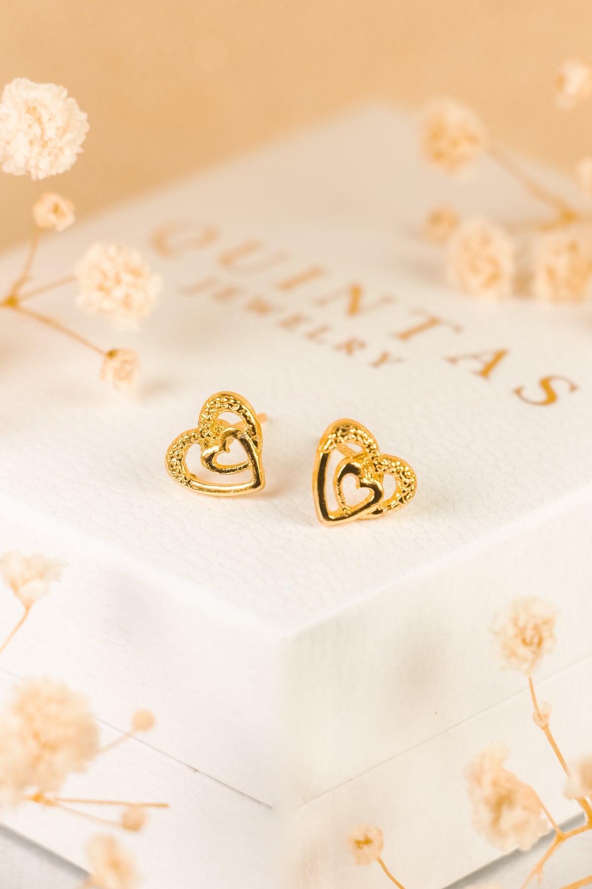 Celia Double Heart Earrings