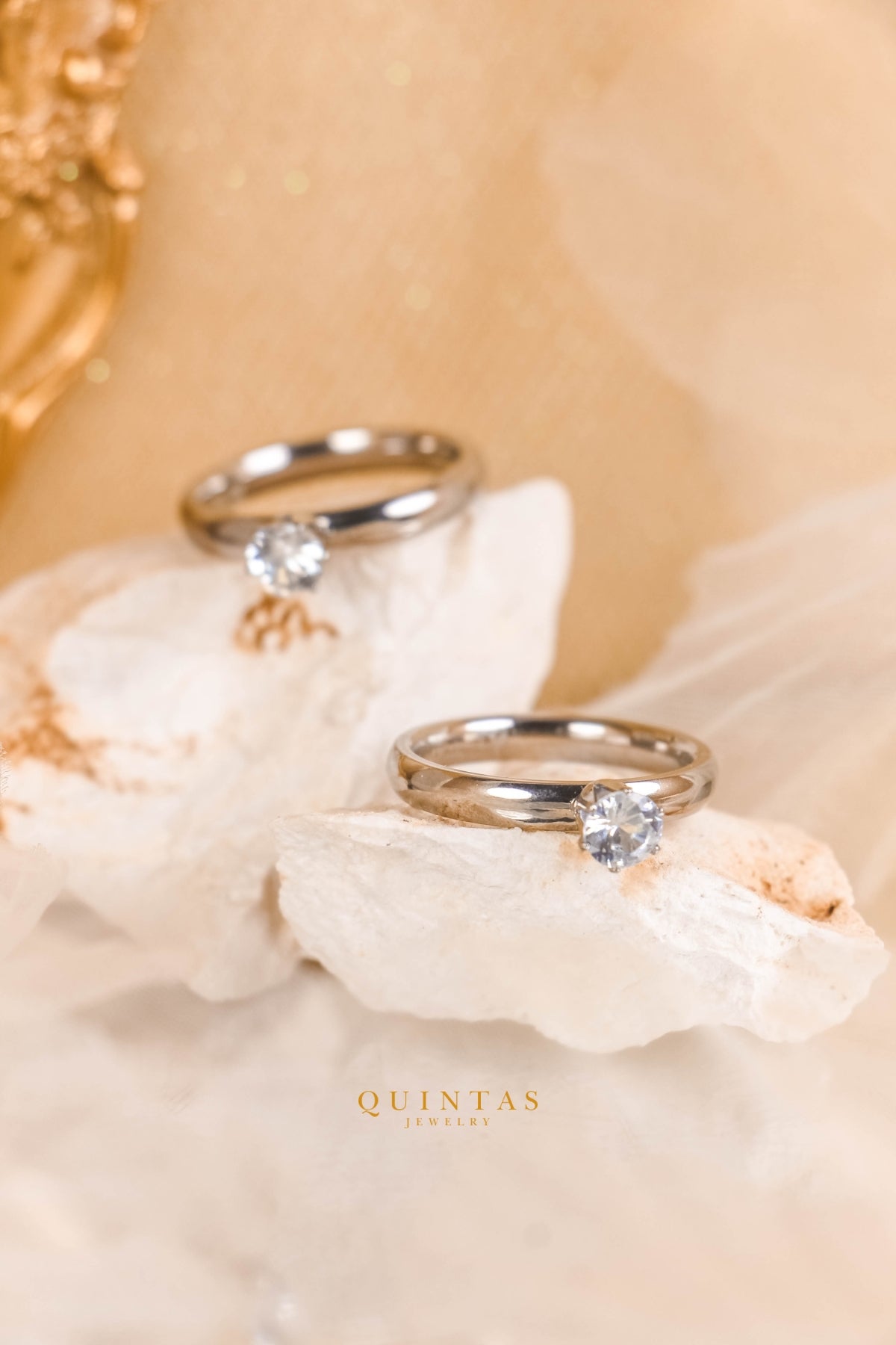 Classic Diamond Silver Ring