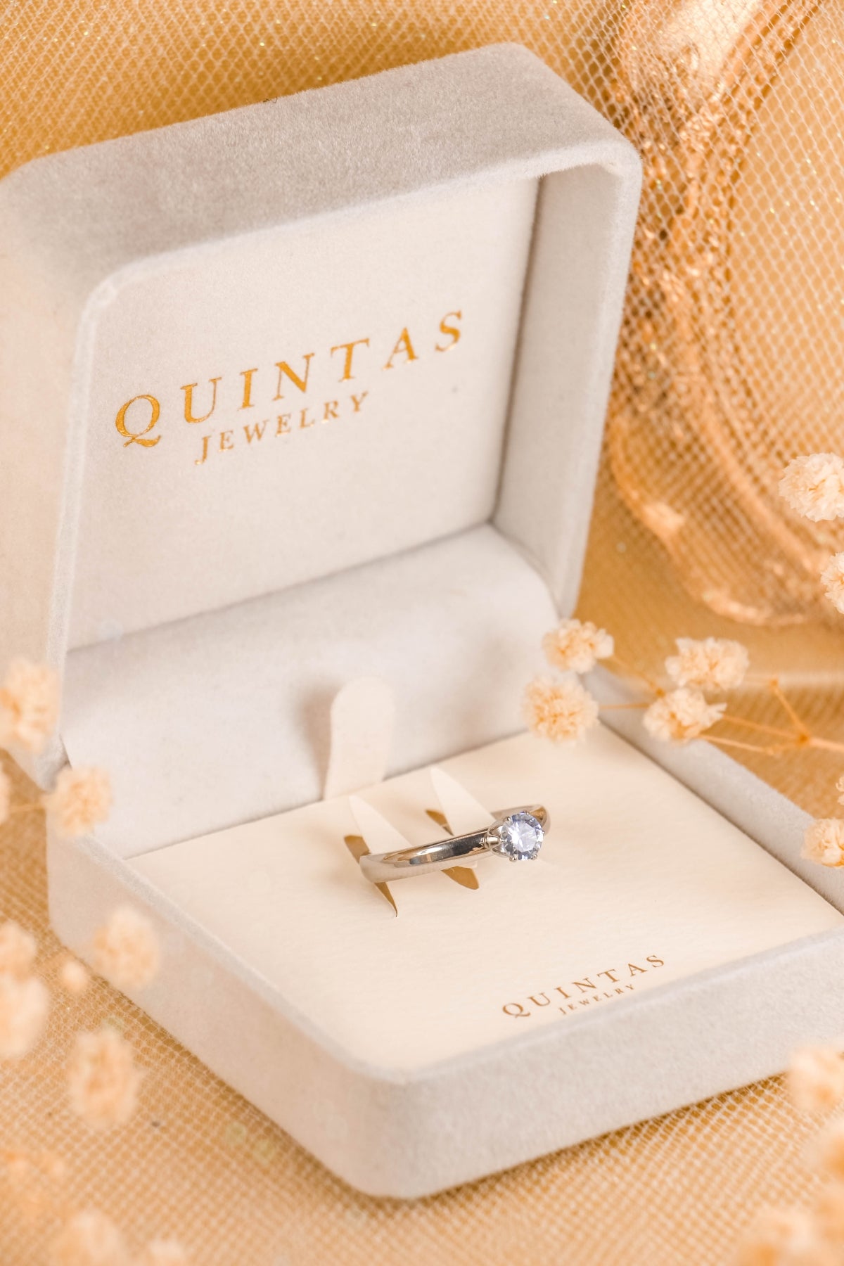 Classic Diamond Silver Ring