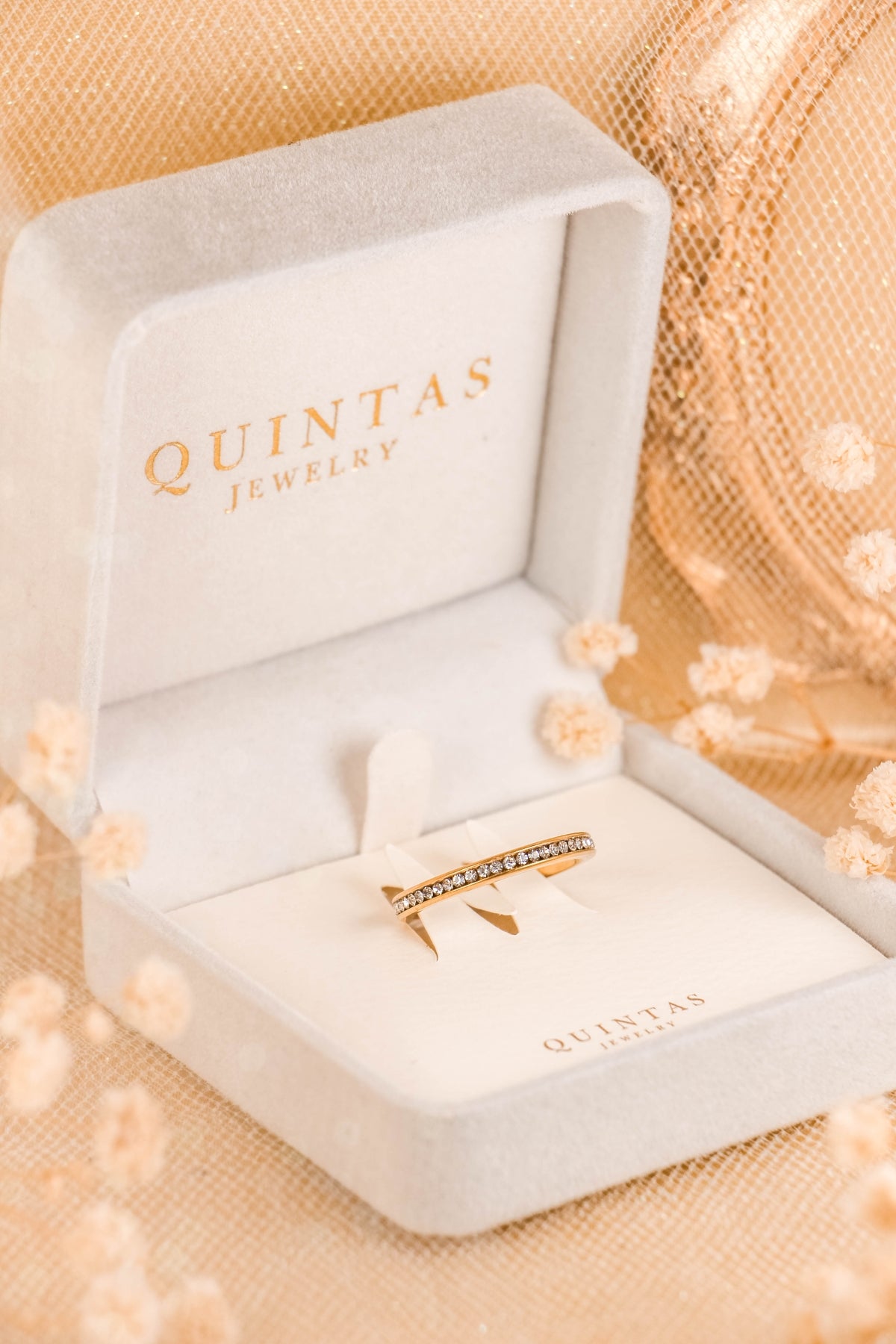 White Diamond Gold Ring